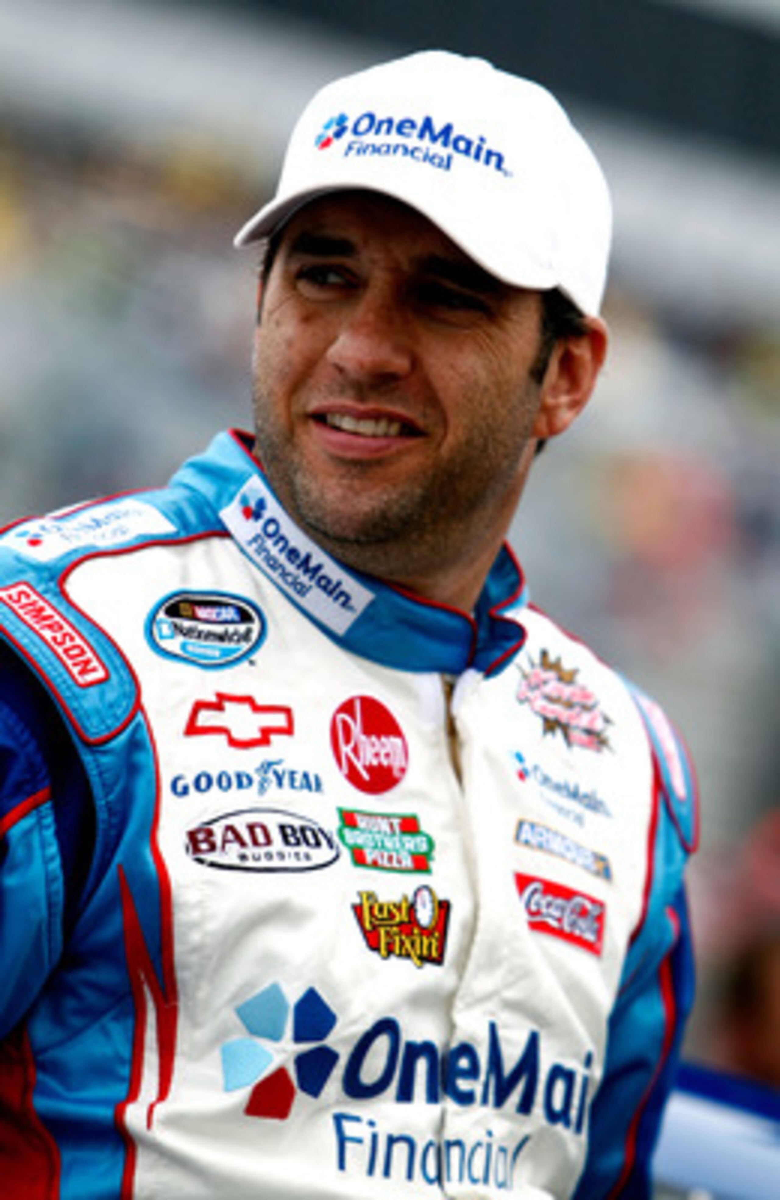 DOVER, DE - MAY 14:  Elliott Sadler, driver of the #2 OneMain Financial Chevrolet, stands on the grid prior to the NASCAR Nationwide Series 5-hour ENERGY 200 at Dover International Speedway on May 14, 2011 in Dover, Delaware.  (Photo by Jeff Zelevansky/Ge
