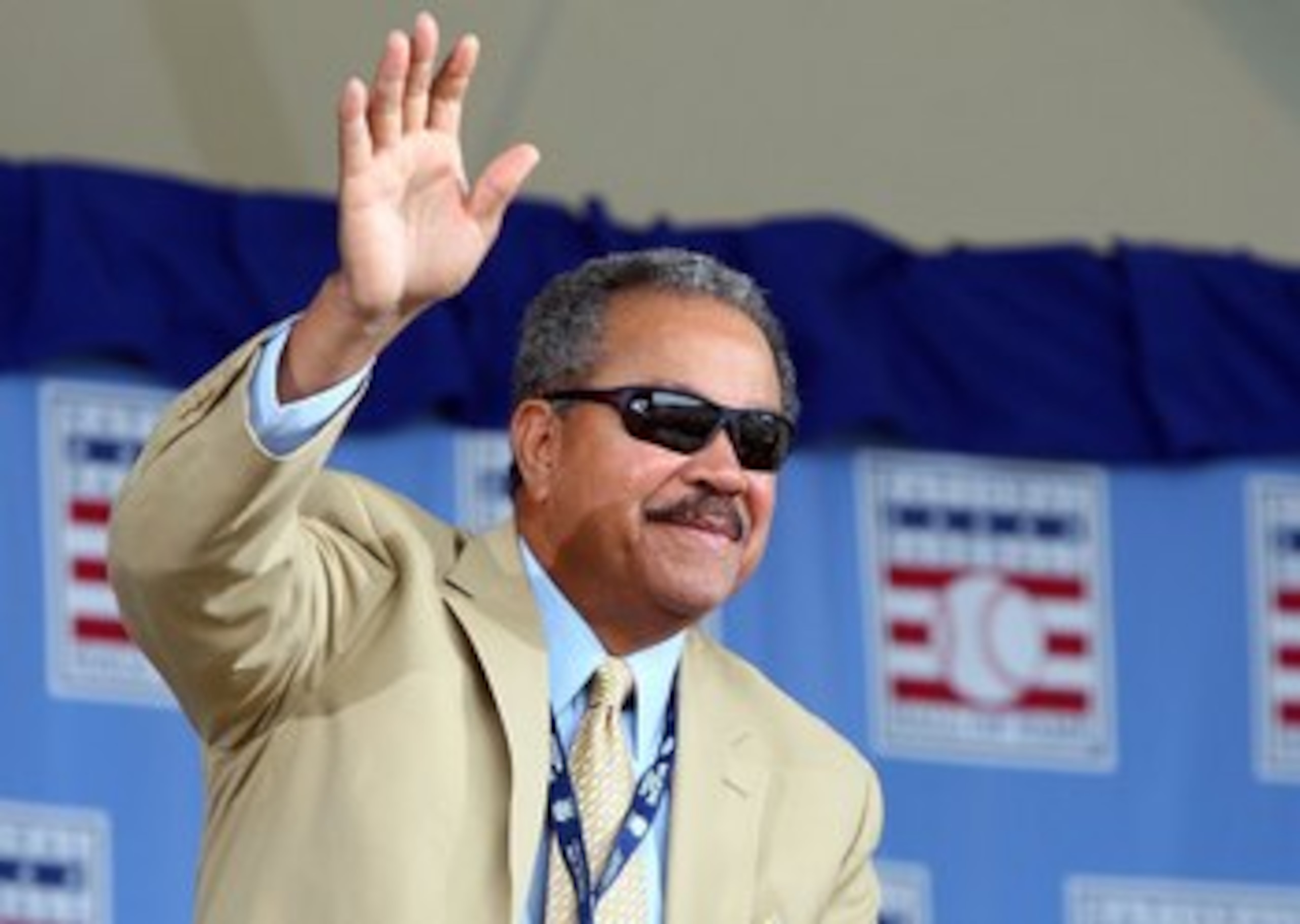 COOPERSTOWN, NY - JULY 26:  Hall of Famer Juan Marichal waves to the crowd as he is introduced at Clark Sports Center during the 2009  Baseball Hall of Fame induction ceremony on July 26, 2009 in Cooperstown, New York.  (Photo by Jim McIsaac/Getty Images)