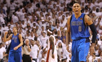 MIAMI, FL - JUNE 02:  Dirk Nowitzki #41 of the Dallas Mavericks reacts against the Miami Heat in Game Two of the 2011 NBA Finals at American Airlines Arena on June 2, 2011 in Miami, Florida. NOTE TO USER: User expressly acknowledges and agrees that, by do