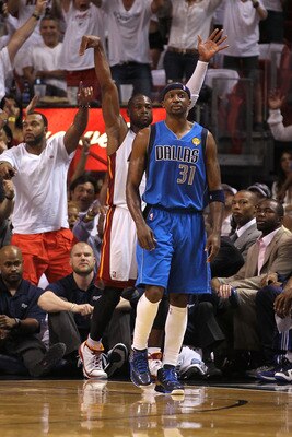 MIAMI, FL - JUNE 02:  Dwyane Wade #3 of the Miami Heat reacts behind Jason Terry #31 of the Dallas Mavericks after making a three-pointer in the fourth quarter in Game Two of the 2011 NBA Finals at American Airlines Arena on June 2, 2011 in Miami, Florida