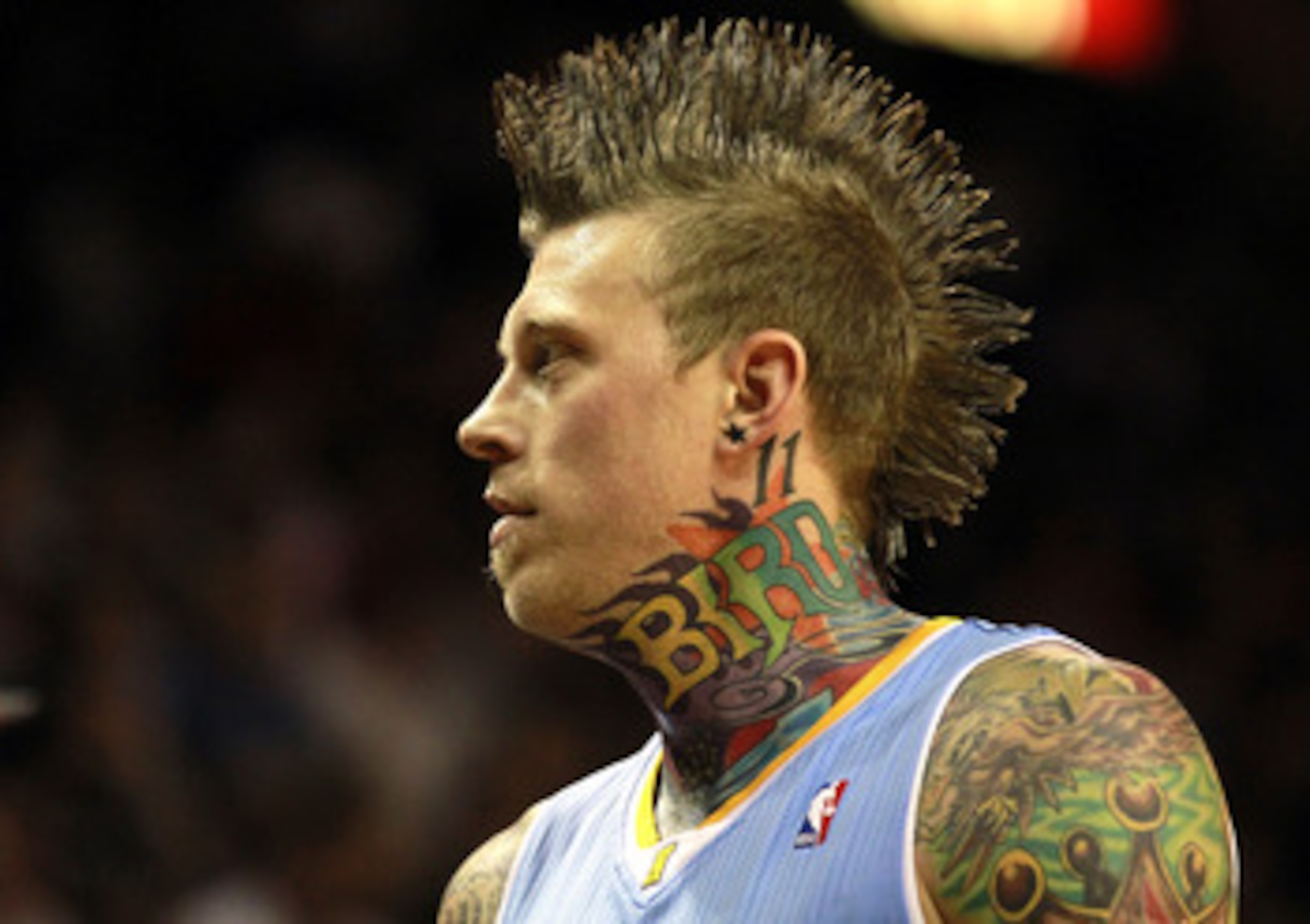 MIAMI, FL - MARCH 19: Forward Chris Anderson #11 of the Denver Niggets leaves the game against the Miami Heat at American Airlines Arena on March 19, 2011 in Miami, Florida. The Heat defeated the Nuggets 103-98. NOTE TO USER: User expressly acknowledg MIAMI, FL - MARCH 19: Forward Chris Anderson #11 of the Denver Niggets leaves the game against the Miami Heat at American Airlines Arena on March 19, 2011 in Miami, Florida. The Heat defeated the Nuggets 103-98. NOTE TO USER: User expressly acknowledg
