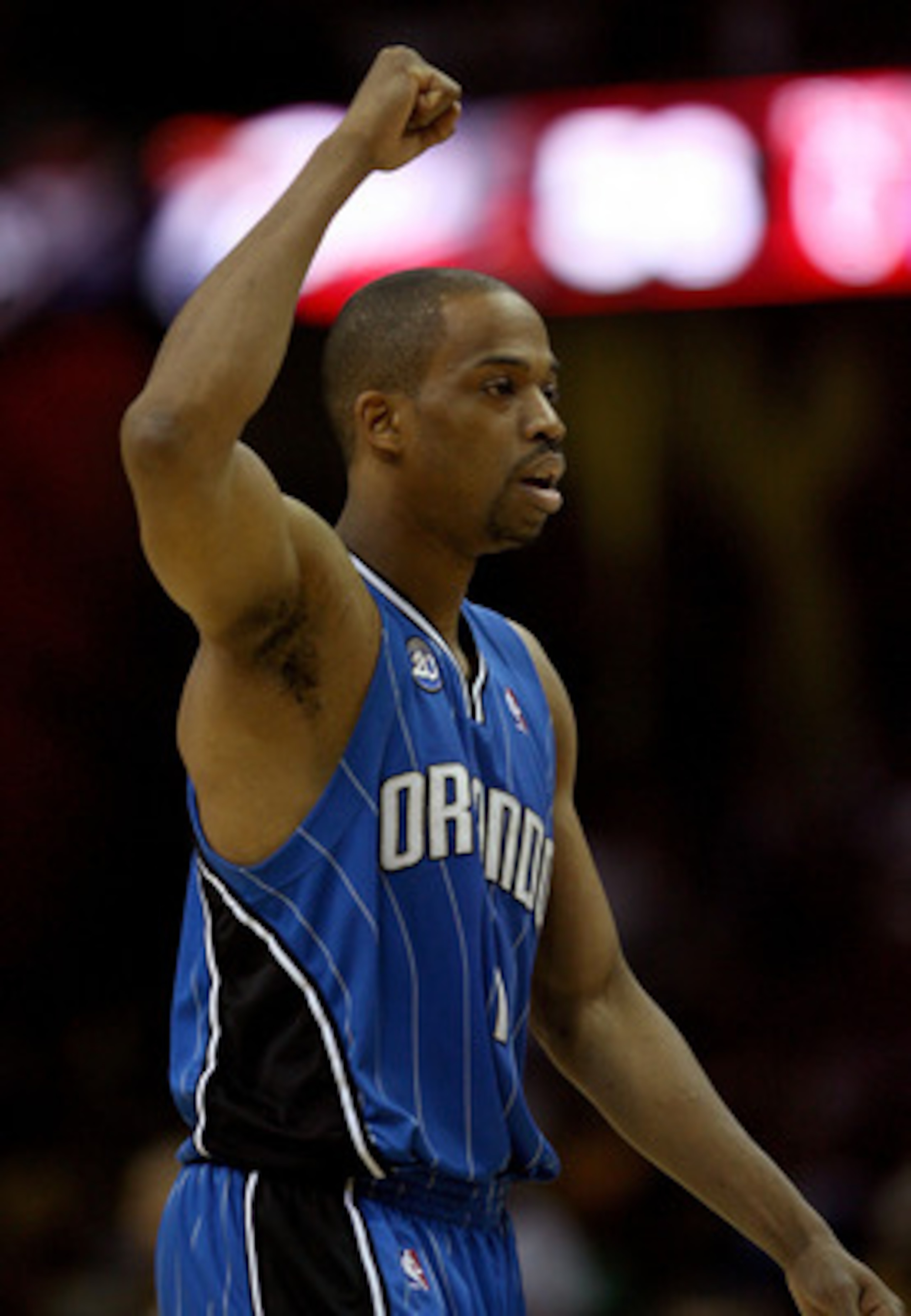 CLEVELAND - MAY 28: Rafer Alston #1 of the Orlando Magic reacts after a play against the Cleveland Cavaliers in Game Five of the Eastern Conference Finals during the 2009 Playoffs at Quicken Loans Arena on May 28, 2009 in Cleveland, Ohio. NOTE TO USER: Us