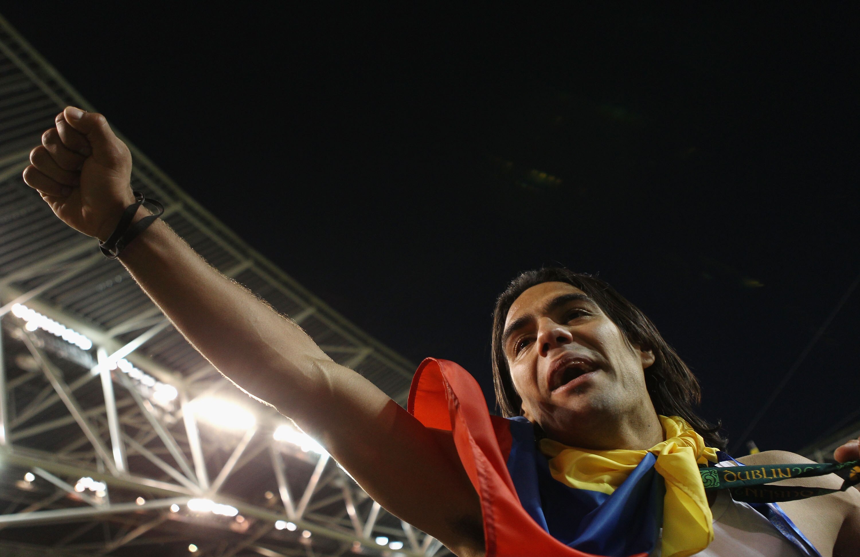 DUBLIN, IRELAND - MAY 18: Radamel Falcao Garcia of FC Porto celebrates victory during the UEFA Europa League Final between FC Porto and SC Braga at Dublin Arena on May 18, 2011 in Dublin, Ireland. (Photo by Scott Heavey/Getty Images) DUBLIN, IRELAND - MAY 18: Radamel Falcao Garcia of FC Porto celebrates victory during the UEFA Europa League Final between FC Porto and SC Braga at Dublin Arena on May 18, 2011 in Dublin, Ireland. (Photo by Scott Heavey/Getty Images)