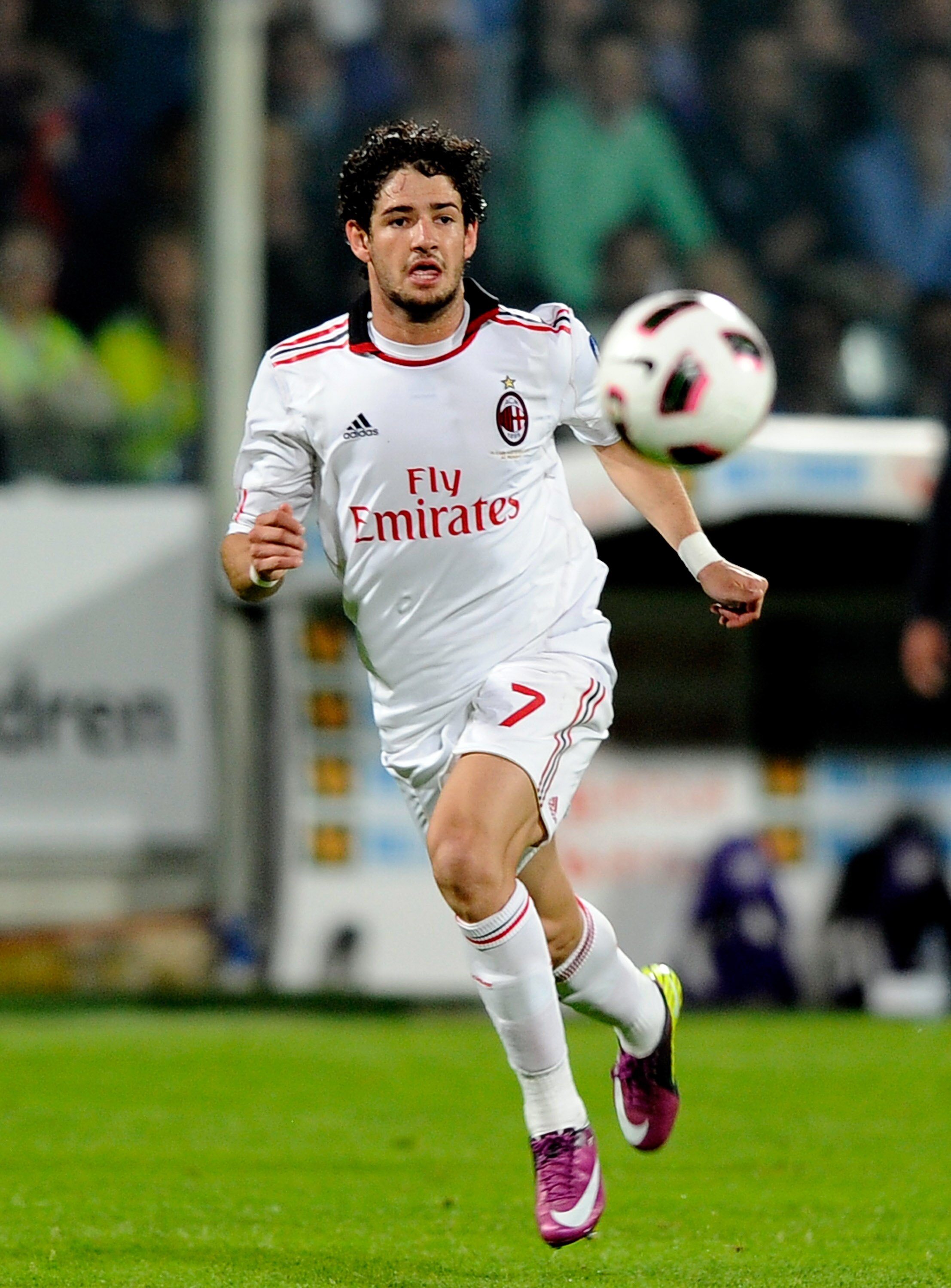 FLORENCE, ITALY - APRIL 10:  Alexandre Pato of AC Milan in action during the Serie A match between ACF Fiorentina and AC Milan at Stadio Artemio Franchi on April 10, 2011 in Florence, Italy.  (Photo by Claudio Villa/Getty Images)