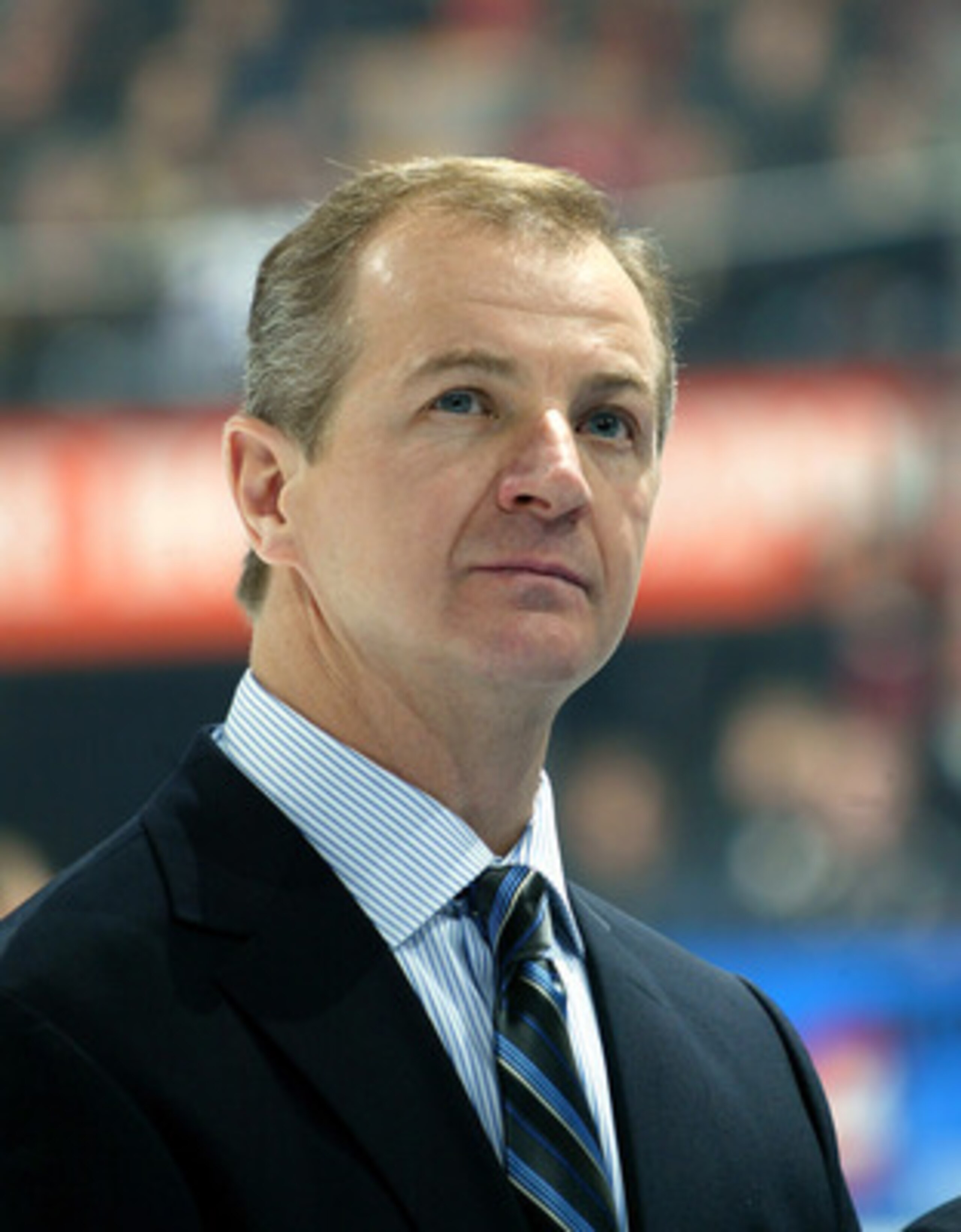 TORONTO, ON - NOVEMBER 11: Al MacInnis who will be inducted into the Hockey Hall of Fame during pre game ceremonies at the Legends Classic Game on November 11, 2007 at the Air Canada Centre in Toronto, Ontario, Canada.  (Photo by Bruce Bennett/Getty Image