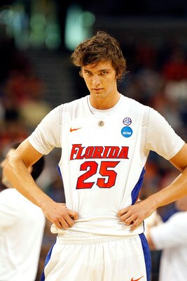 TAMPA, FL - MARCH 19:  Chandler Parsons #25 of the Florida Gators looks on against the UCLA Bruins during the third round of the 2011 NCAA men's basketball tournament at St. Pete Times Forum on March 19, 2011 in Tampa, Florida. Florida won 73-65. (Photo b