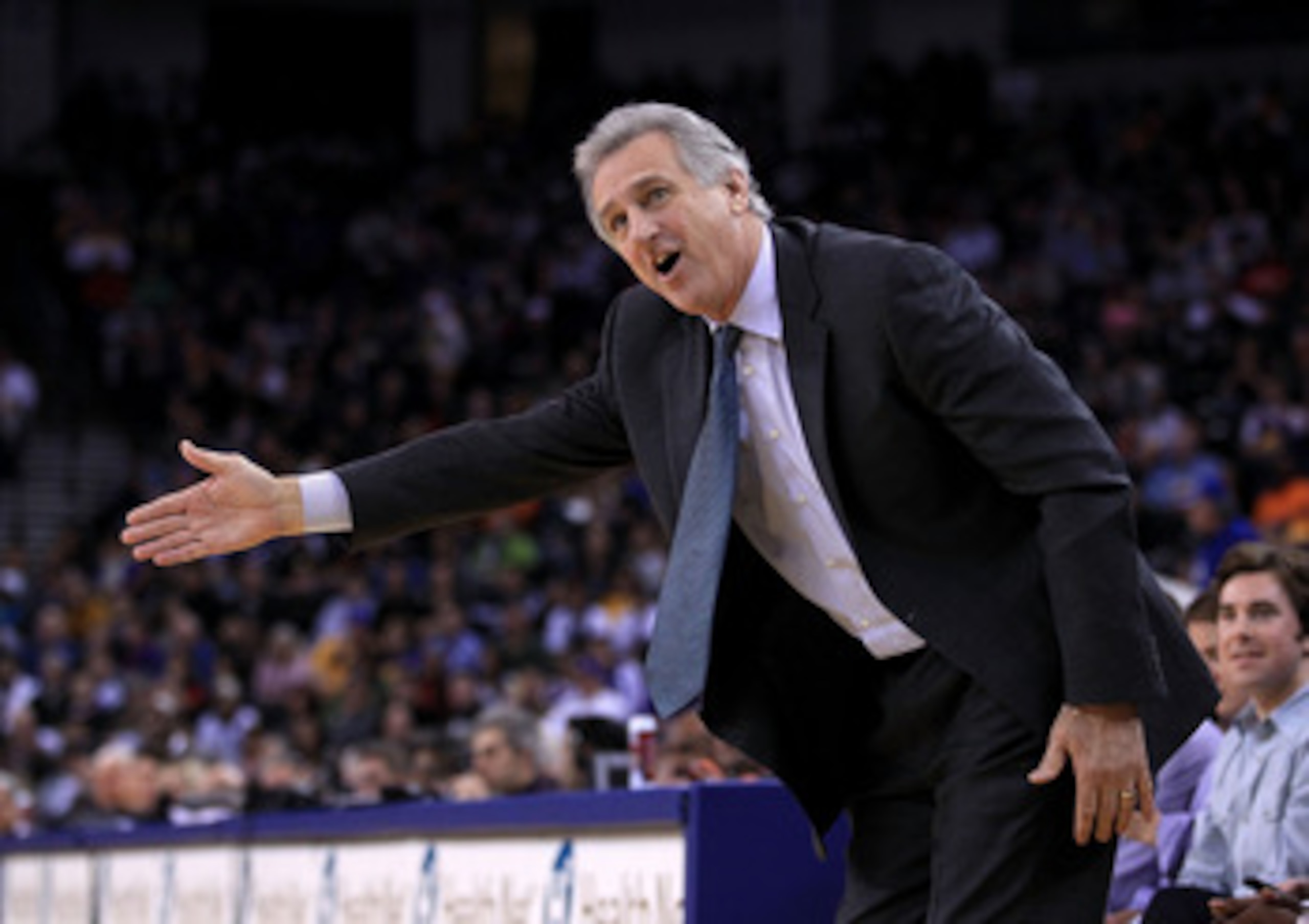 OAKLAND, CA - JANUARY 21: Head coach Paul Westphal of the Sacramento Kings argues a call during their game against the Golden State Warriors at Oracle Arena on January 21, 2011 in Oakland, California. NOTE TO USER: User expressly acknowledges and agrees OAKLAND, CA - JANUARY 21: Head coach Paul Westphal of the Sacramento Kings argues a call during their game against the Golden State Warriors at Oracle Arena on January 21, 2011 in Oakland, California. NOTE TO USER: User expressly acknowledges and agrees
