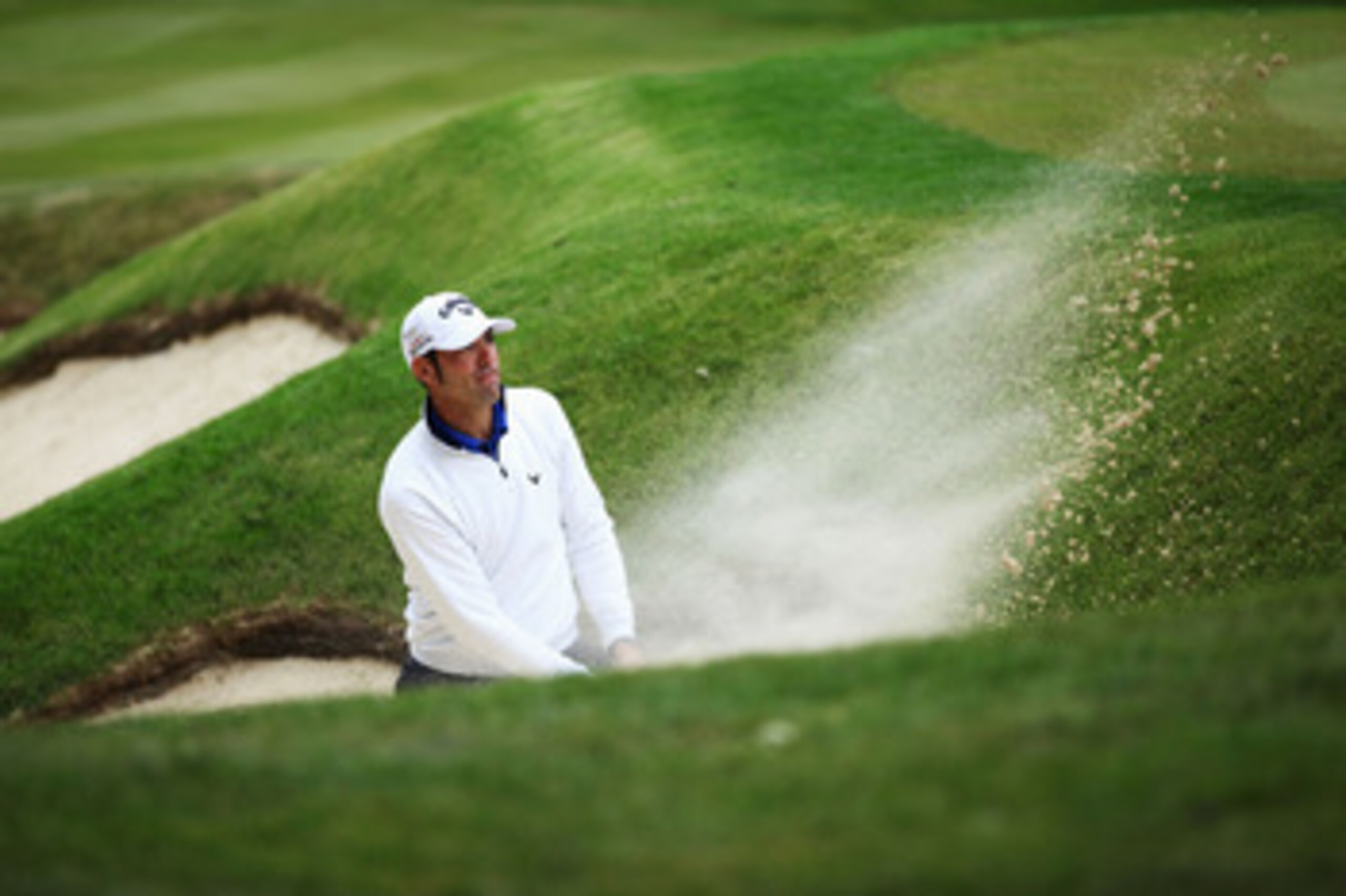 VIRGINIA WATER, ENGLAND - MAY 29:  Alvaro Quiros of Spain in action during the final round of the BMW PGA Championship  at the Wentworth Club on May 29, 2011 in Virginia Water, England.  (Photo by Richard Heathcote/Getty Images)