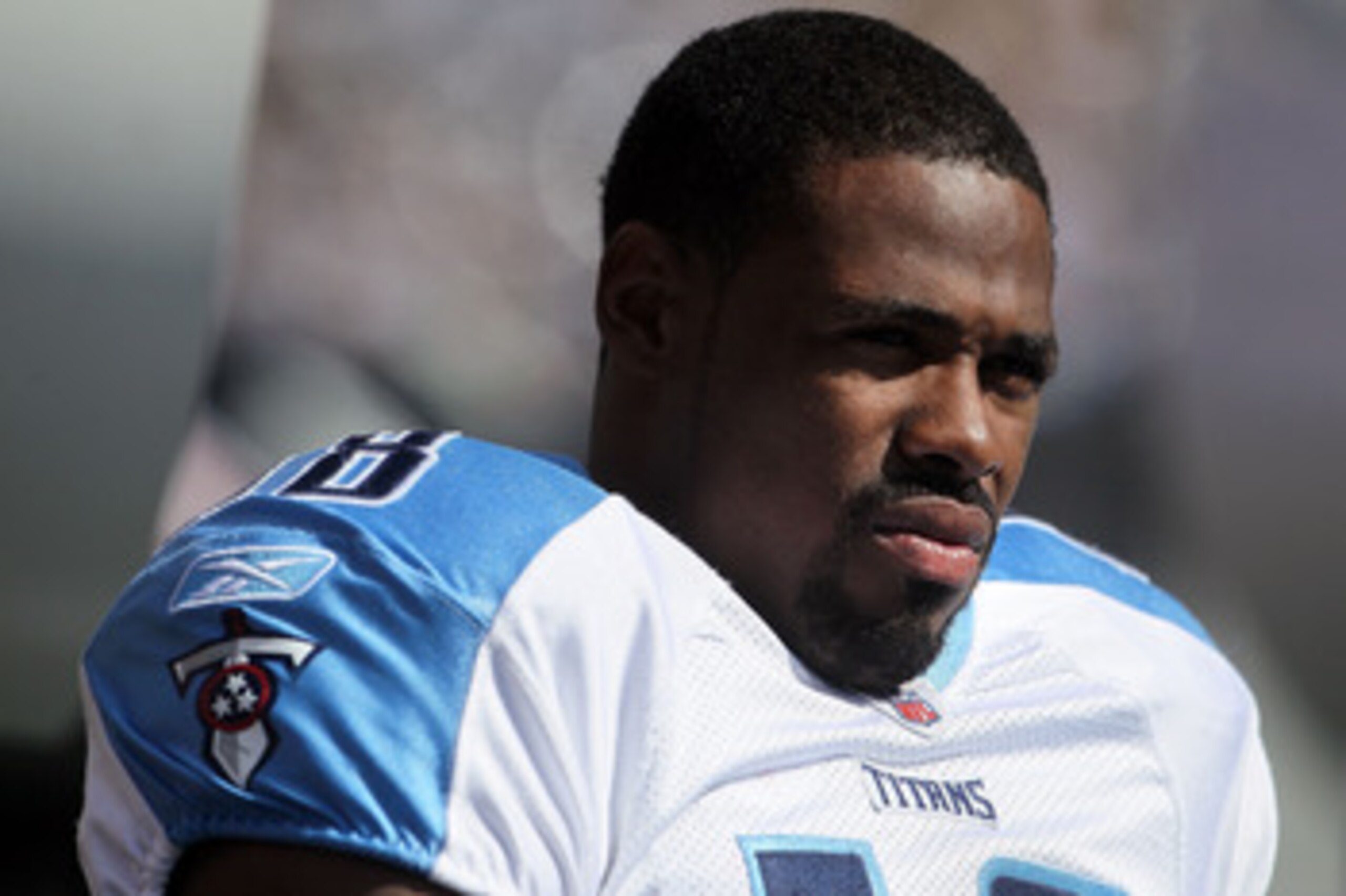 SAN DIEGO - OCTOBER 31:  Kenny Britt #18 of the Tennessee Titans looks on from the sideline against the San Diego Chargers at Qualcomm Stadium on October 31, 2010 in San Diego, California. The Chargers defeated the Titans 33-25.  (Photo by Jeff Gross/Gett