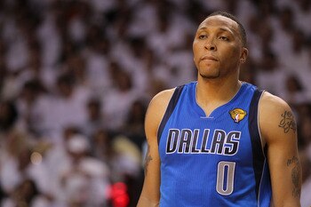MIAMI, FL - MAY 31:  Shawn Marion #0 of the Dallas Mavericks looks on against the Miami Heat in Game One of the 2011 NBA Finals at American Airlines Arena on May 31, 2011 in Miami, Florida. NOTE TO USER: User expressly acknowledges and agrees that, by dow