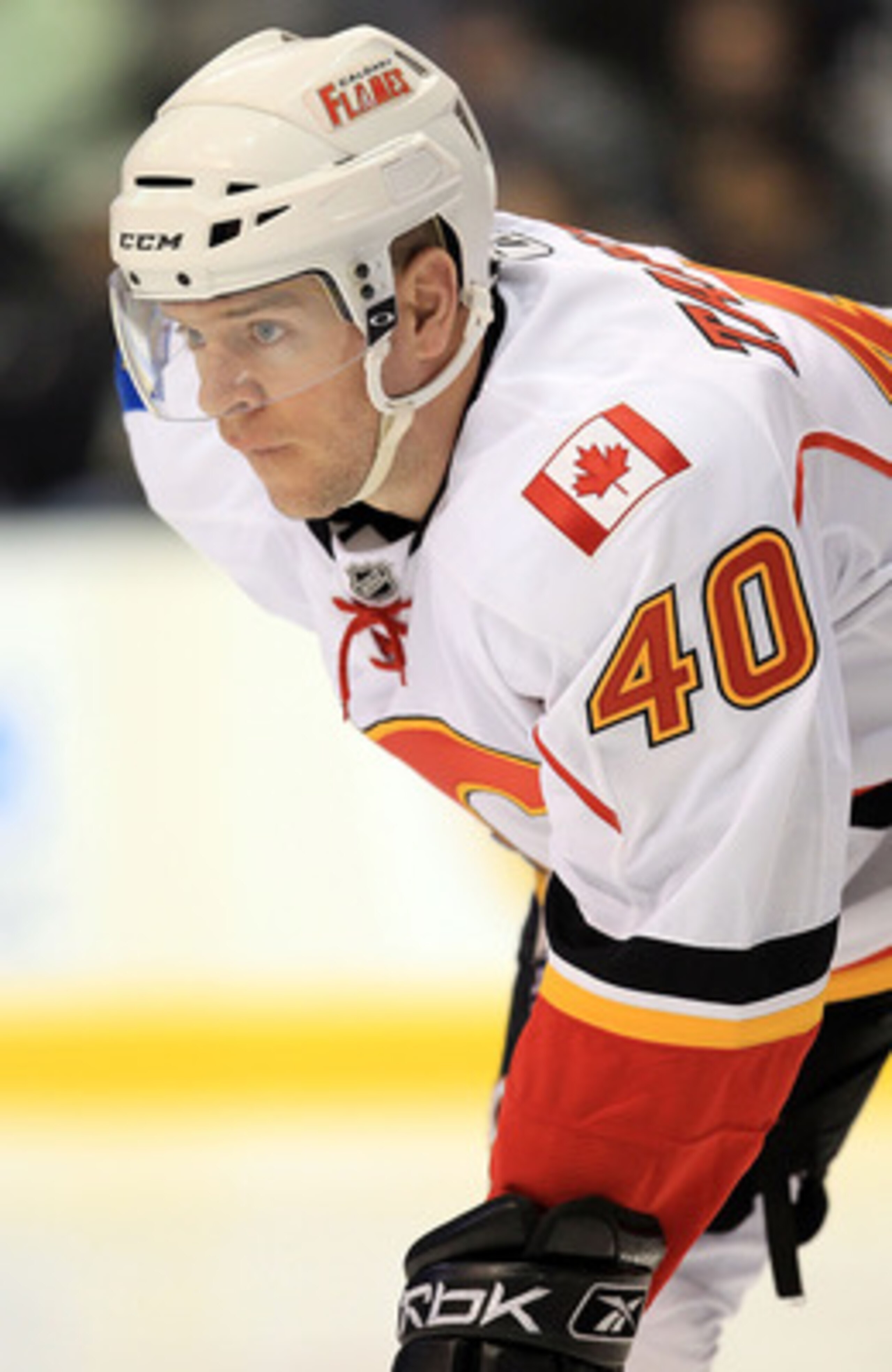 DALLAS, TX - MARCH 09:  Alex Tanguay #40 of the Calgary Flames at American Airlines Center on March 9, 2011 in Dallas, Texas.  (Photo by Ronald Martinez/Getty Images)