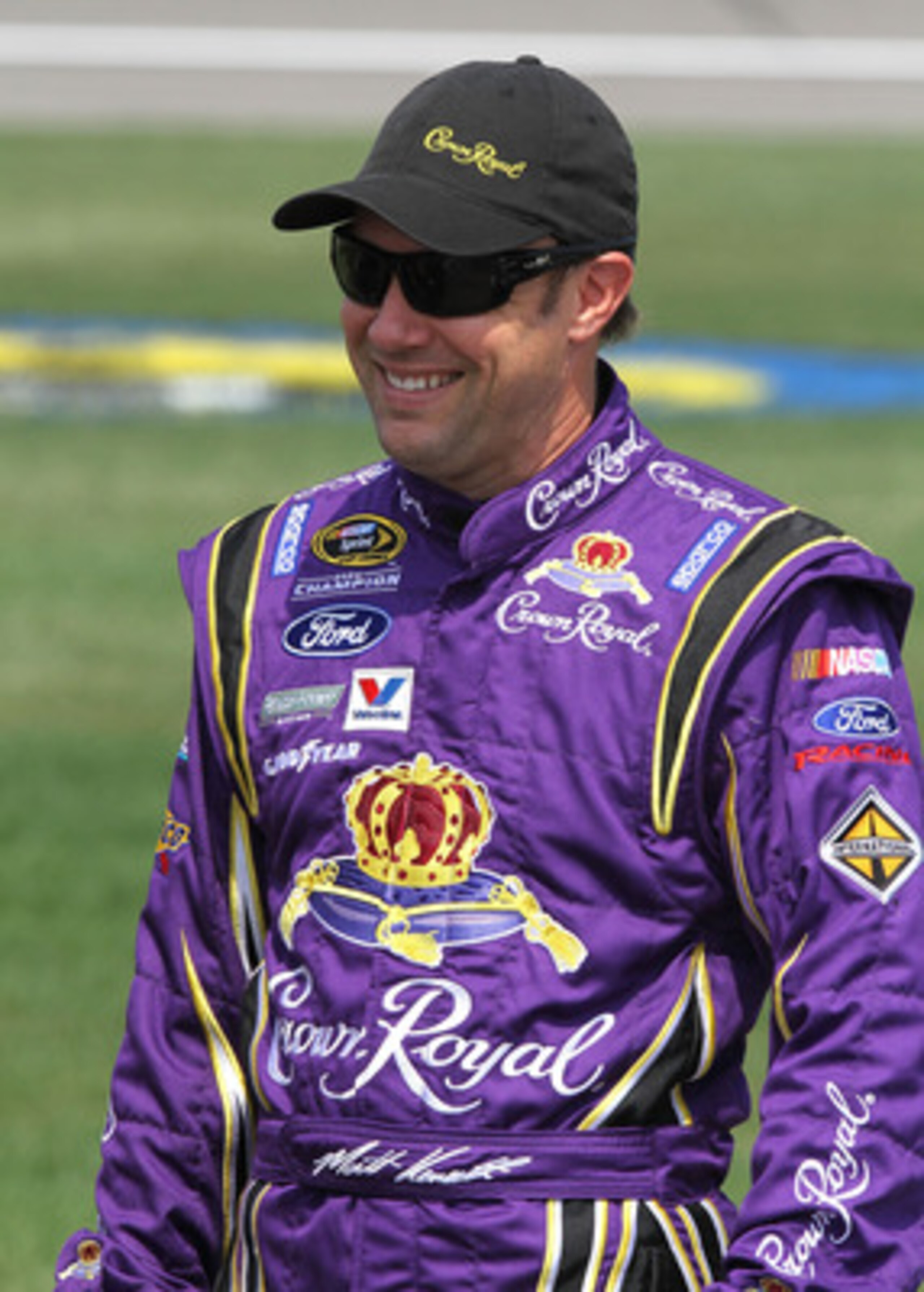 KANSAS CITY, KS - JUNE 04:  Matt Kenseth, driver of the #17 Affliction Clothing: Live Fast Ford, stands on the grid during qualifying for the NASCAR Sprint Cup Series STP 400 at Kansas Speedway on June 4, 2011 in Kansas City, Kansas.  (Photo by Jerry Mark