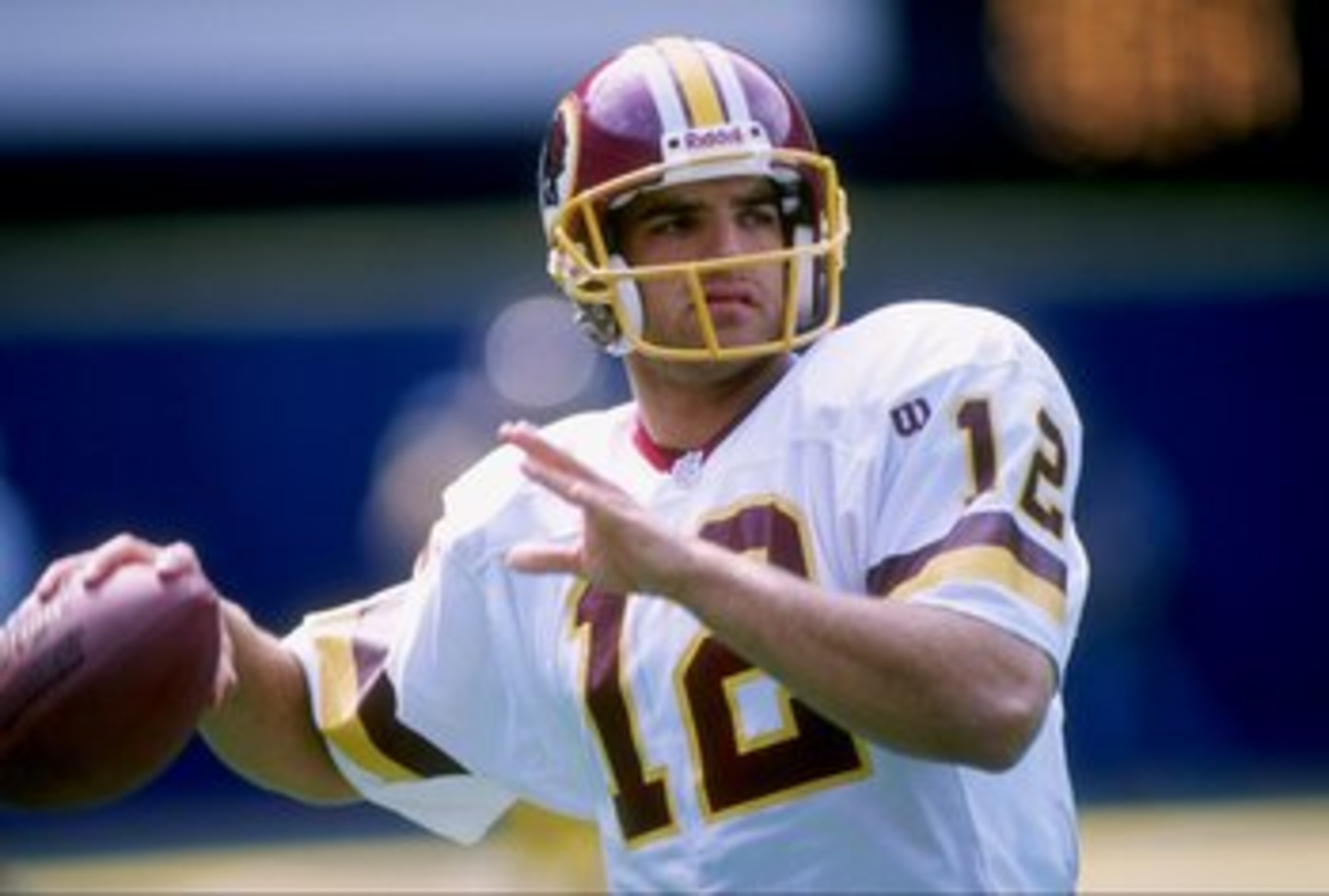 7 Sep 1997:  Quarterback Gus Frerotte of the Washington Redskins during the Redskins 14-13 loss to the Pittsburgh Steelers at Three Rivers Stadium in Pittsburgh, Pennsylvania. Mandatory Credit: Robert Laberge  /Allsport