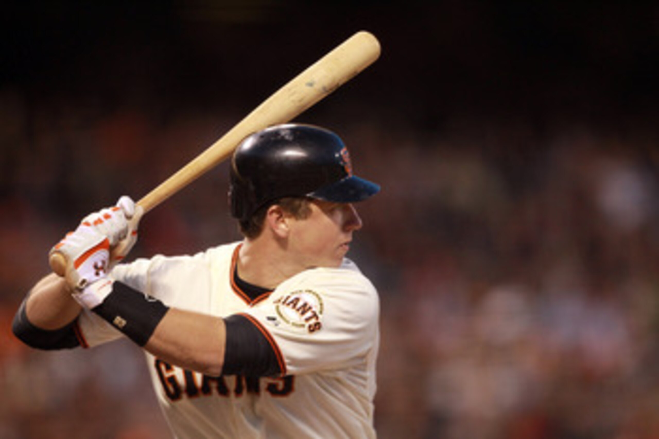SAN FRANCISCO, CA - MAY 24:  Buster Posey #28 of the San Francisco Giants bats against the Florida Marlins at AT&T Park on May 24, 2011 in San Francisco, California.  (Photo by Ezra Shaw/Getty Images)