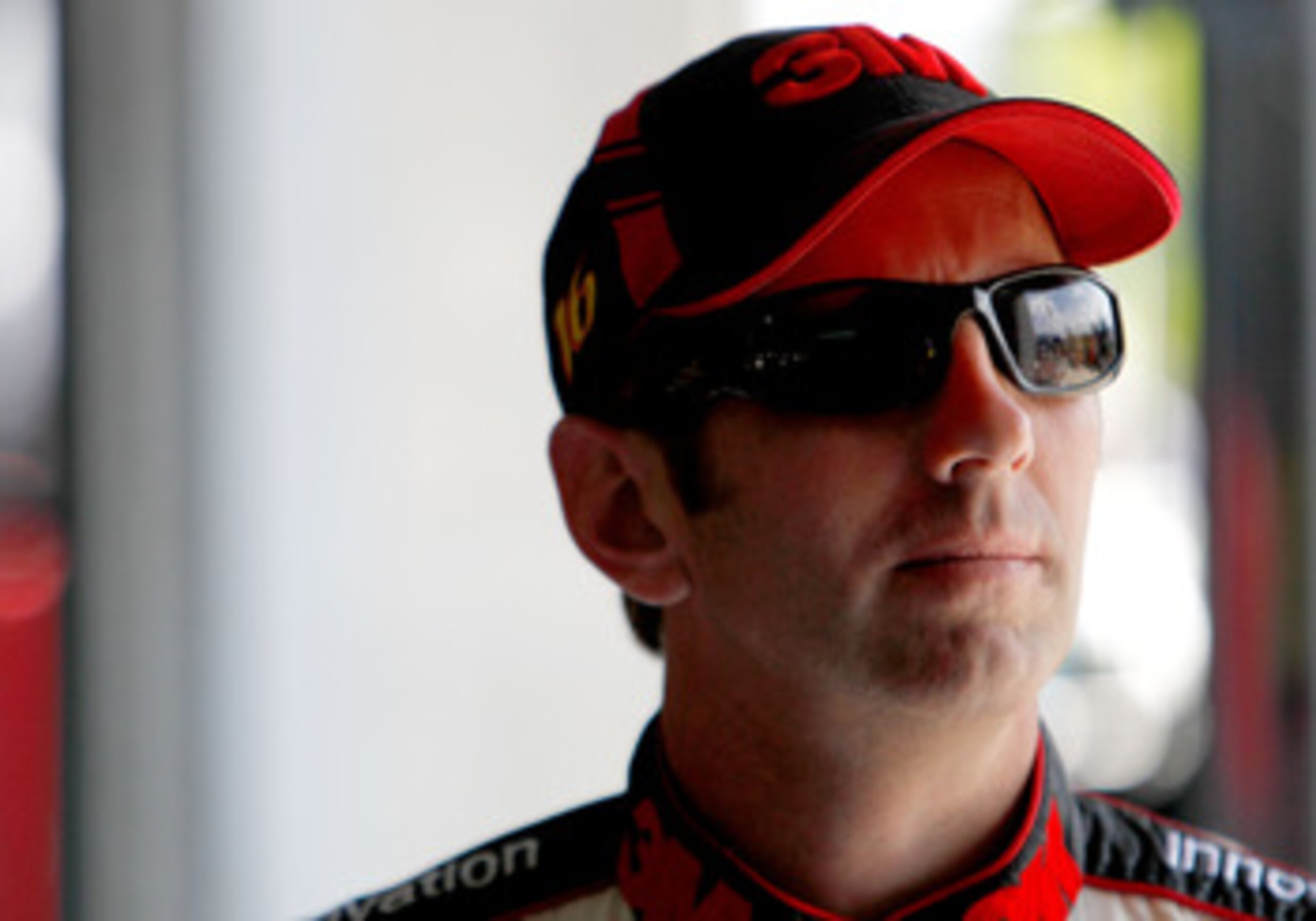 CHARLOTTE, NC - MAY 20:  Greg Biffle, driver of the #16 3M Ford, stands in the garage area during practice for the NASCAR Sprint All-Star Race at Charlotte Motor Speedway on May 20, 2011 in Charlotte, North Carolina.  (Photo by Jeff Zelevansky/Getty Image