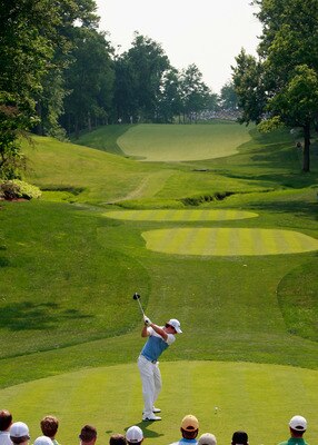 DUBLIN, OH - JUNE 04:  Rory McIlroy of Northern Ireland hits his tee shot on the 15th hole during the third round of the Memorial Tournament presented by Nationwide Insurance at the Muirfield Village Golf Club on June 4, 2011 in Dublin, Ohio.  (Photo by S