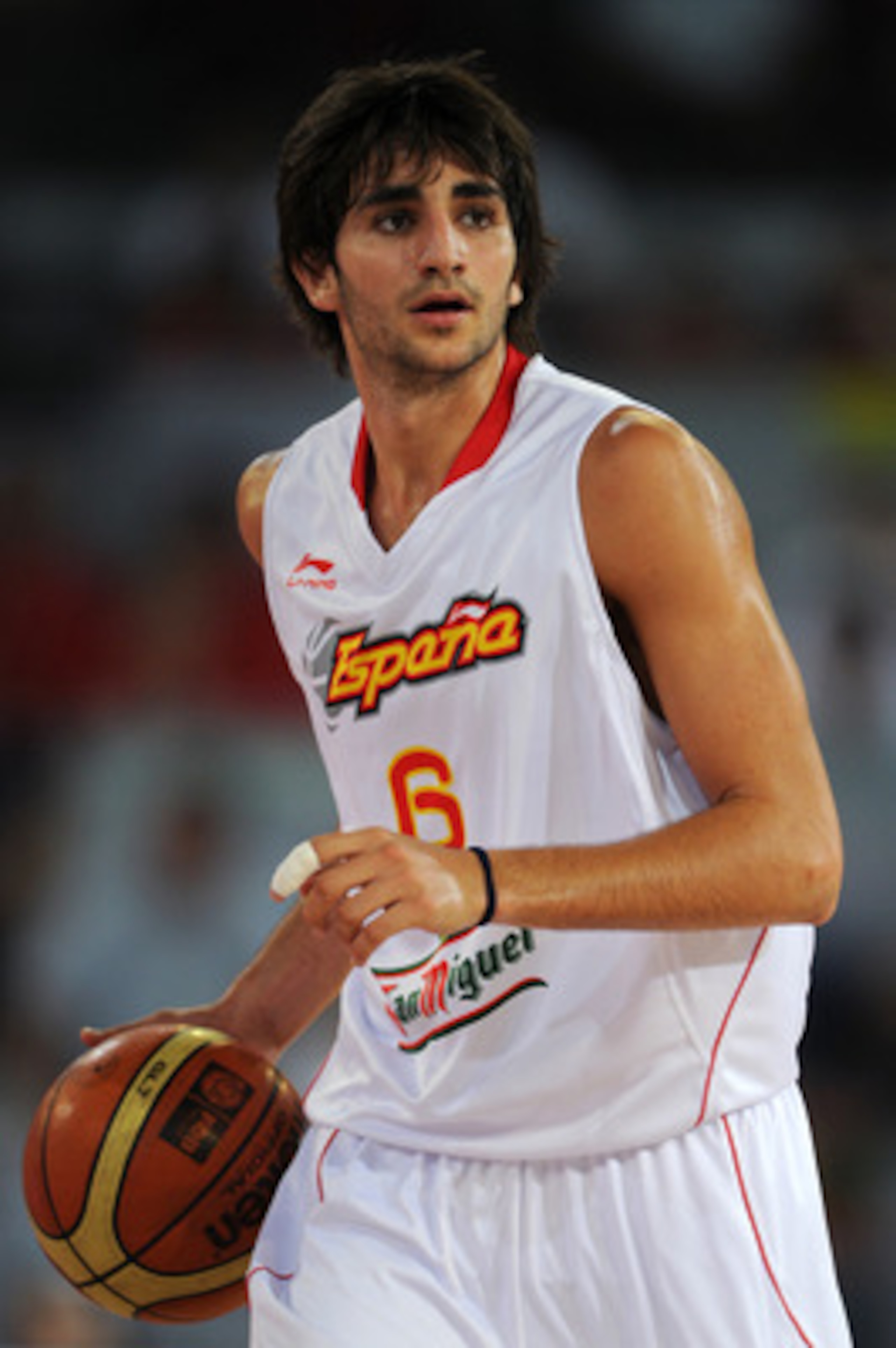 MADRID, SPAIN - AUGUST 22: Ricky Rubio of Spain watches on during a friendly basketball game between Spain and the USA at La Caja Magica on August 22, 2010 in Madrid, Spain. (Photo by Jasper Juinen/Getty Images) MADRID, SPAIN - AUGUST 22: Ricky Rubio of Spain watches on during a friendly basketball game between Spain and the USA at La Caja Magica on August 22, 2010 in Madrid, Spain. (Photo by Jasper Juinen/Getty Images)