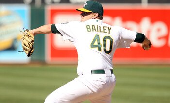 OAKLAND, CA - SEPTEMBER 06: Andrew Bailey #40 of the Oakland Athletics pitches against the Seattle Mariners at the Oakland-Alameda County Coliseum on September 6, 2010 in Oakland, California. (Photo by Ezra Shaw/Getty Images) OAKLAND, CA - SEPTEMBER 06: Andrew Bailey #40 of the Oakland Athletics pitches against the Seattle Mariners at the Oakland-Alameda County Coliseum on September 6, 2010 in Oakland, California. (Photo by Ezra Shaw/Getty Images)