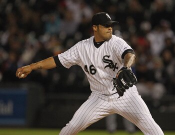 CHICAGO, IL - MAY 17: Sergio Santos #46 of the Chicago White Sox pitches against the Texas Rangers at U.S. Cellular Field on May 17, 2011 in Chicago, Illinois. The White Sox defeated the Rangers 4-3. (Photo by Jonathan Daniel/Getty Images) CHICAGO, IL - MAY 17: Sergio Santos #46 of the Chicago White Sox pitches against the Texas Rangers at U.S. Cellular Field on May 17, 2011 in Chicago, Illinois. The White Sox defeated the Rangers 4-3. (Photo by Jonathan Daniel/Getty Images)