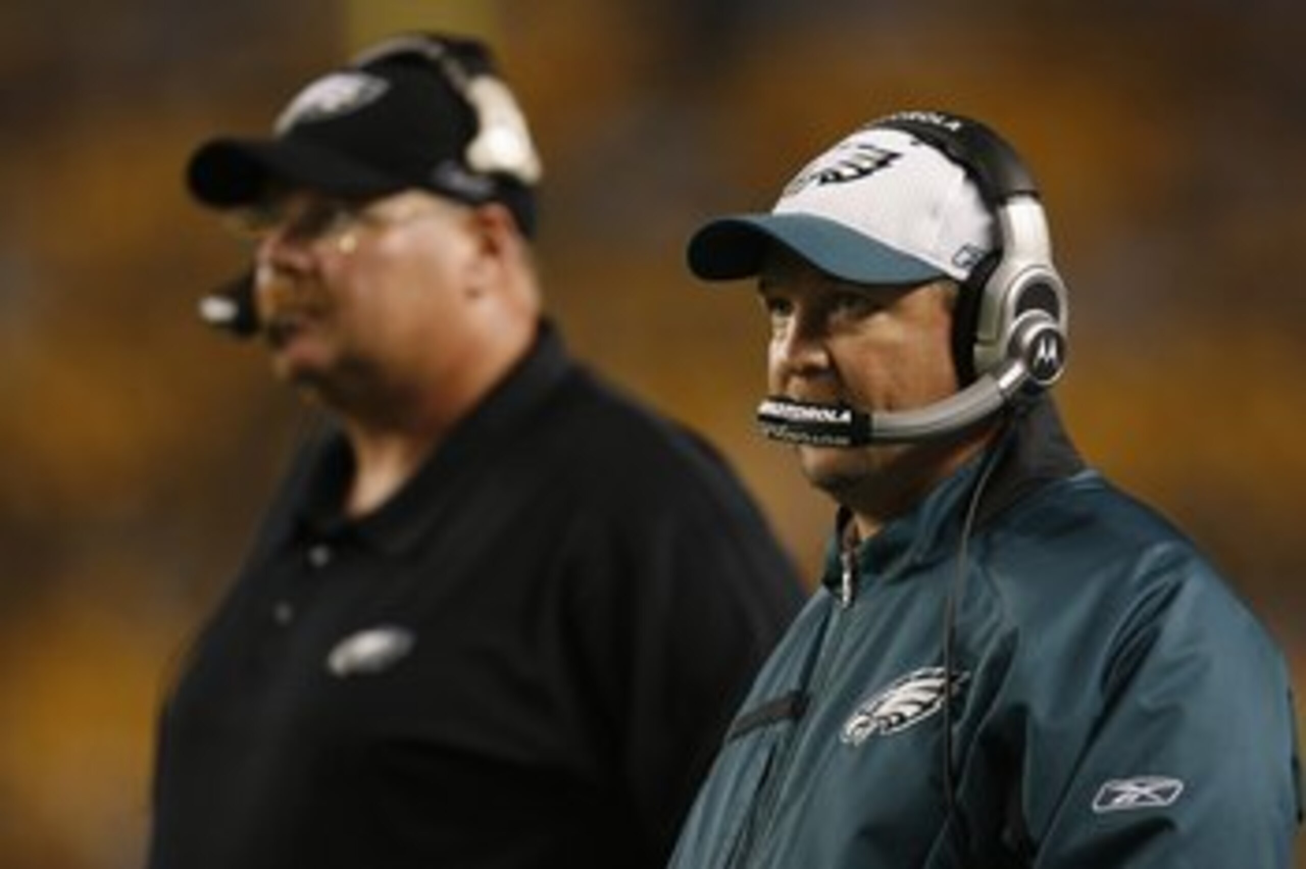 PITTSBURGH - AUGUST 26:  Assistant Head Coach and Offensive Coordinator Marty Mornhinweg of the Philadelphia Eagles looks on against the Pittsburgh Steelers during the NFL preseason game on August 26, 2007 at Heinz Field in Pittsburgh, Pennsylvania. The S