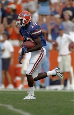 5 Sep 1998:  John Capel #10 of the Florida Gators runs with the ball during a game against the Citadel Bulldogs at the Florida Field in Gainesville, Florida. The Gators defeated the Bulldogs 49-10.