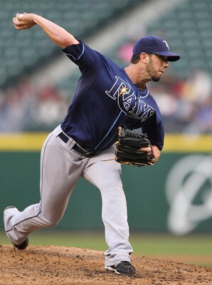 SEATTLE - JUNE 02:  Starting pitcher James Shields #33 of the Tampa Bay Rays pitches against the Seattle Mariners at Safeco Field on June 2, 2011 in Seattle, Washington. (Photo by Otto Greule Jr/Getty Images)