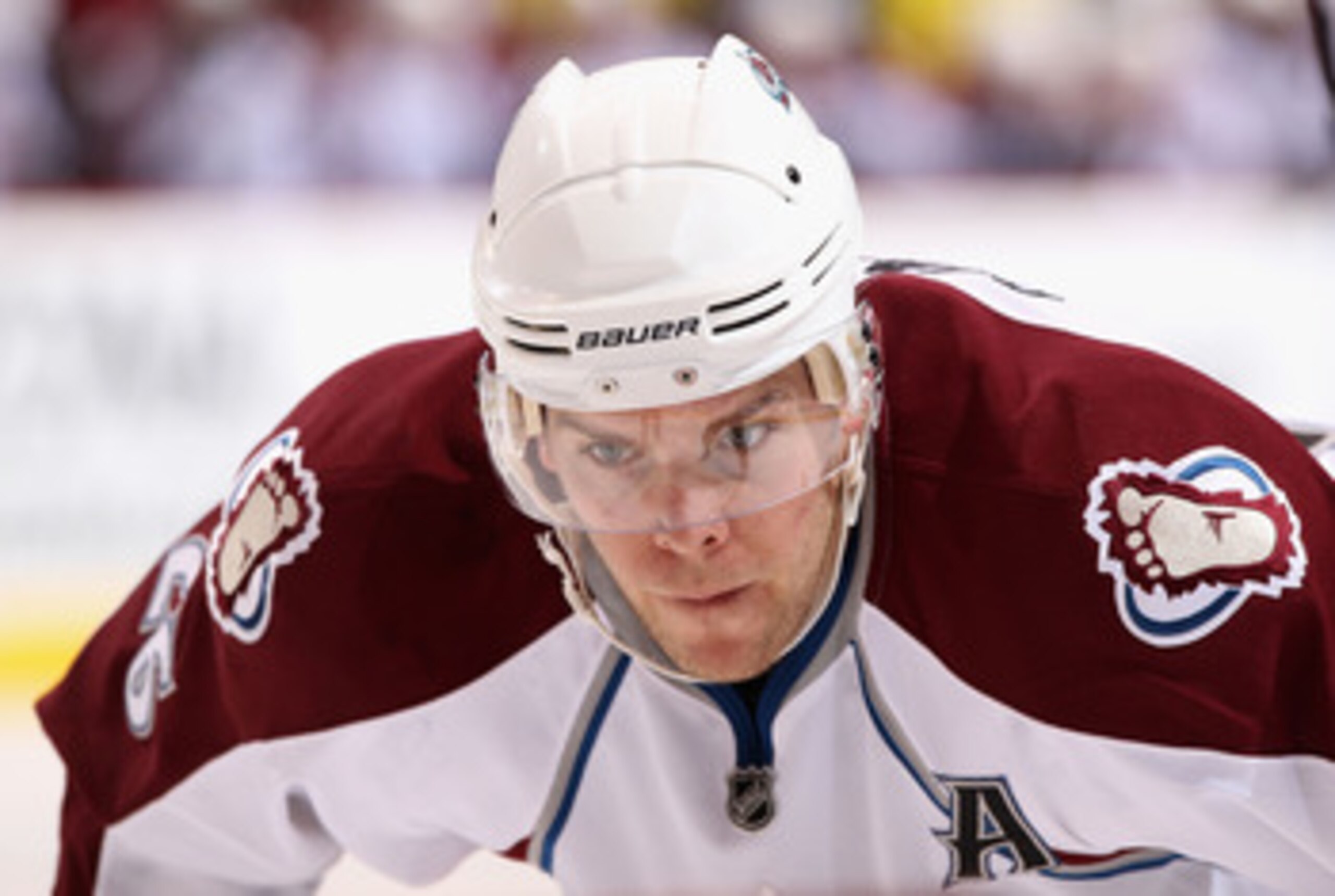GLENDALE, AZ - APRIL 01: Paul Stastny #26 of the Colorado Avalanche awaits a face off during the NHL game against the Phoenix Coyotes at Jobing.com Arena on April 1, 2011 in Glendale, Arizona. The Avalanche defeated the Coyotes 4-3 in an overtime shoot GLENDALE, AZ - APRIL 01: Paul Stastny #26 of the Colorado Avalanche awaits a face off during the NHL game against the Phoenix Coyotes at Jobing.com Arena on April 1, 2011 in Glendale, Arizona. The Avalanche defeated the Coyotes 4-3 in an overtime shoot