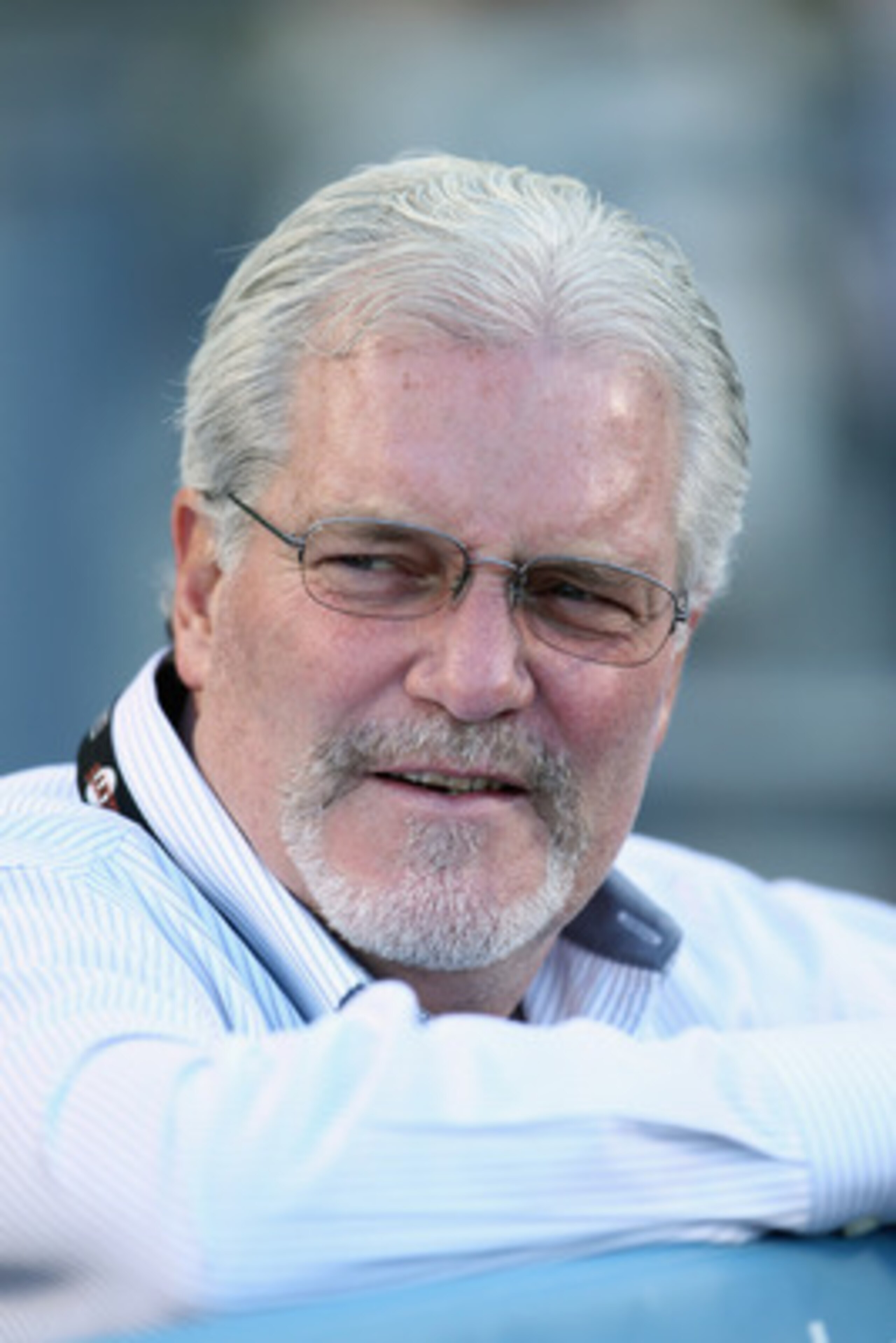 LOS ANGELES, CA - APRIL 01:  San Francisco Giants general manager Brian Sabean looks on prior to the start of the game against the Los Angeles Dodgers at Dodger Stadium on April 1, 2011 in Los Angeles, California.  (Photo by Jeff Gross/Getty Images)