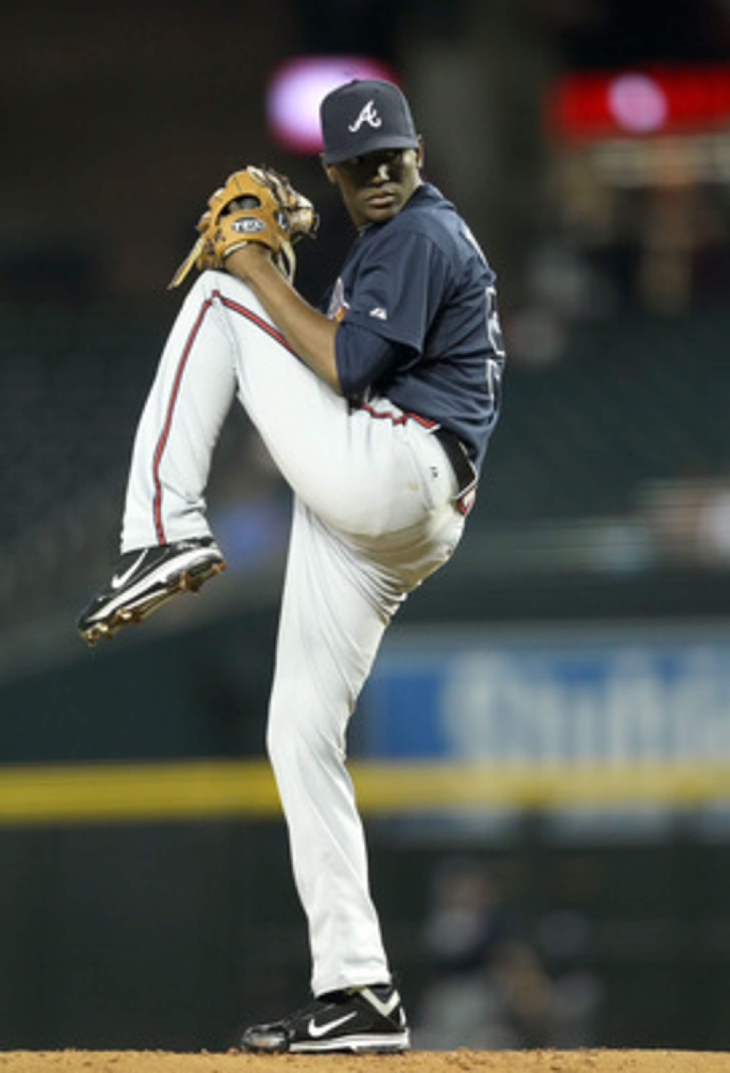 PHOENIX, AZ - MAY 18:  Starting pitcher Julio Teheran #57 of the Atlanta Braves pitches against the Arizona Diamondbacks during the Major League Baseball game at Chase Field on May 18, 2011 in Phoenix, Arizona.  The Diamondbacks defeated the Braves 5-4 in