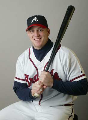 KISSIMMEE, FL - FEBRUARY 27:  Infielder Scott Thorman #60 of the Atlanta Braves poses for a picture during Media Day at Disney's Wide World of Sports Complex on February 27, 2004 in Kissimmee, Florida. (Photo by Rick Stewart/Getty Images)