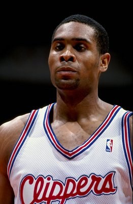 16 Feb 1999: Michael Olowokandi #34 of the Los Angeles Clippers looks on during the game against the Vancouver Grizzles at the Arrowhead Pond in Anaheim, California. The Grizzles defeated the Clippers 93-89.