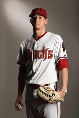 SCOTTSDALE, AZ - FEBRUARY 21:  Jarrod Parker #61 of the Arizona Diamondbacks poses for a portrait at Salt River Fields at Talking Stick on February 21, 2011 in Scottsdale, Arizona.  (Photo by Ezra Shaw/Getty Images)