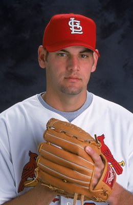 26 Feb 2001:  Blake Williams #82 of the St. Louis Cardinals poses for a studio portrait during Spring Training at Roger Dean Stadium in Jupiter, Florida.Mandatory Credit: Matthew Stockman  /Allsport