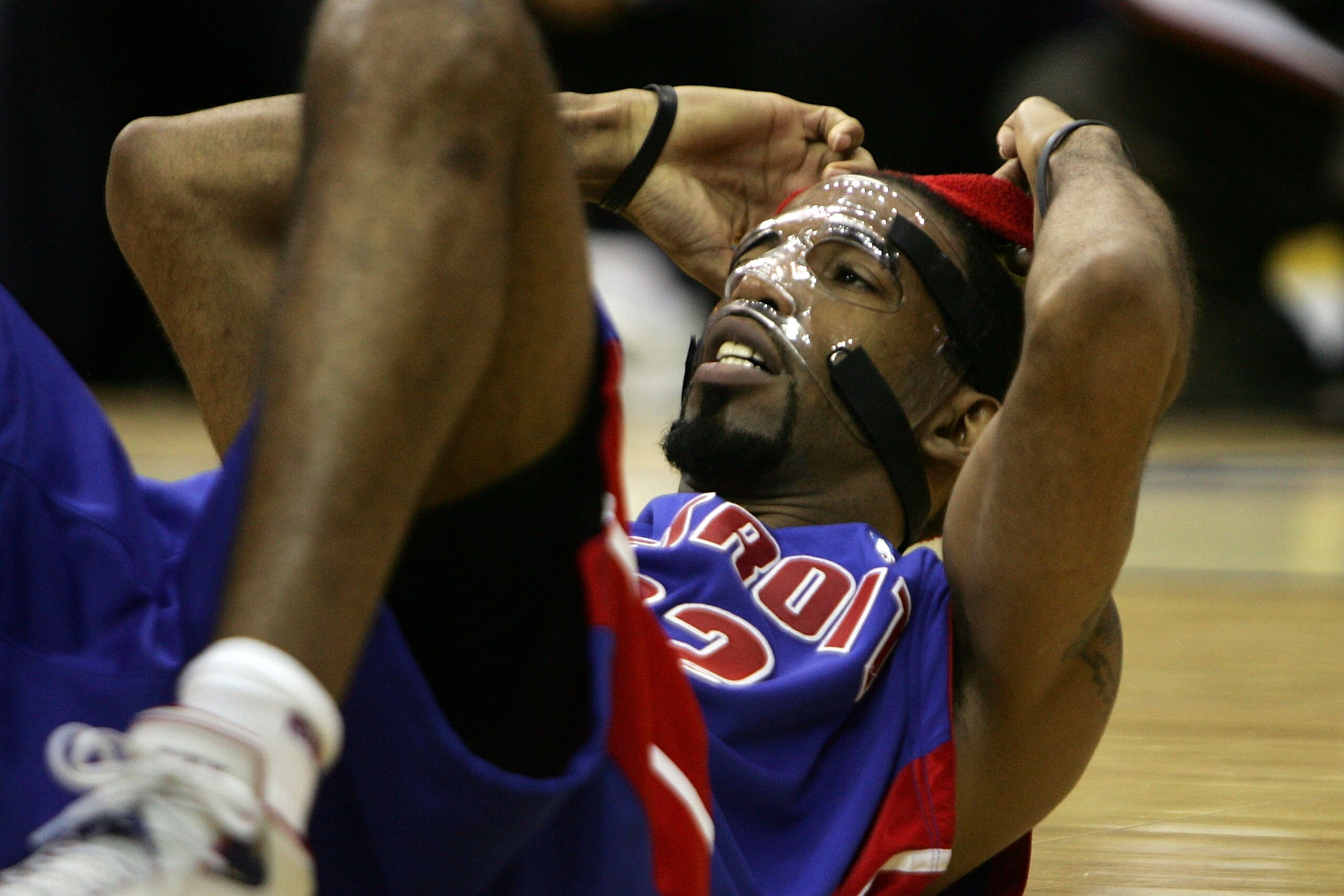 CLEVELAND - MAY 27:  Richard Hamilton #32 of the Detroit Pistons looks on from the court against the Cleveland Cavaliers in Game Three of the Eastern Conference Finals during the 2007 NBA Playoffs on May 27, 2007 at the Quicken Loans Arena in Cleveland, O
