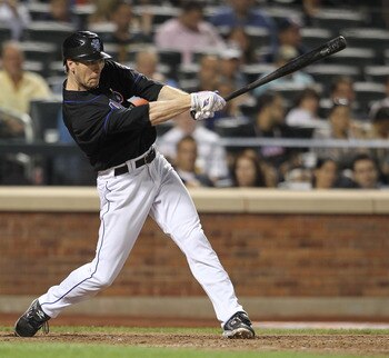NEW YORK, NY - JUNE 03: Jason Bay of the New York Mets against the Atlanta Braves at Citi Field on June 3, 2011 in the Flushing neighborhood of the Queens borough of New York City.  (Photo by Nick Laham/Getty Images)