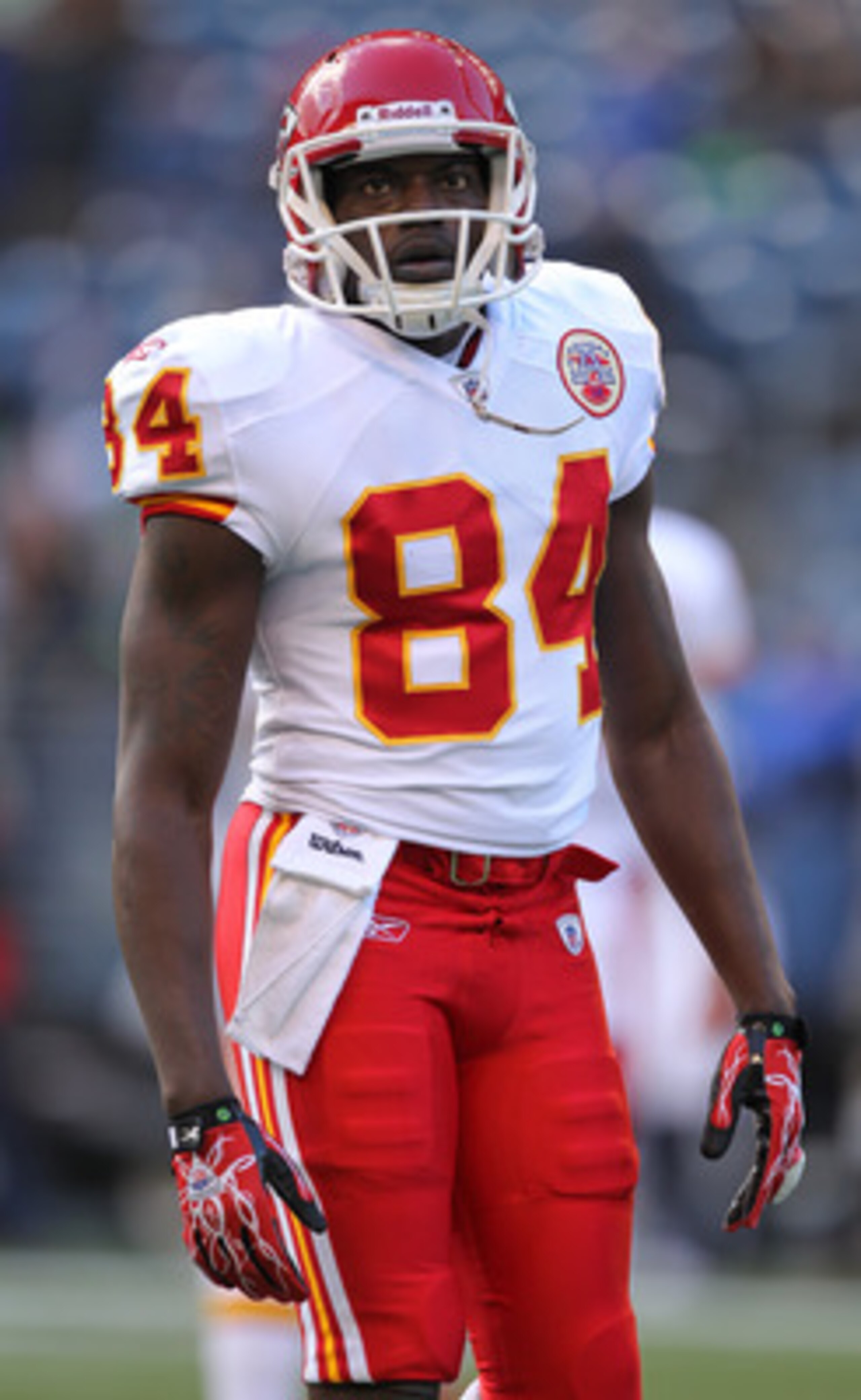 SEATTLE, WA - NOVEMBER 28:  Wide receiver Chris Chambers #84 of the Kansas City Chiefs looks on during warmups prior to the game against the Seattle Seahawks at Qwest Field on November 28, 2010 in Seattle, Washington. (Photo by Otto Greule Jr/Getty Images