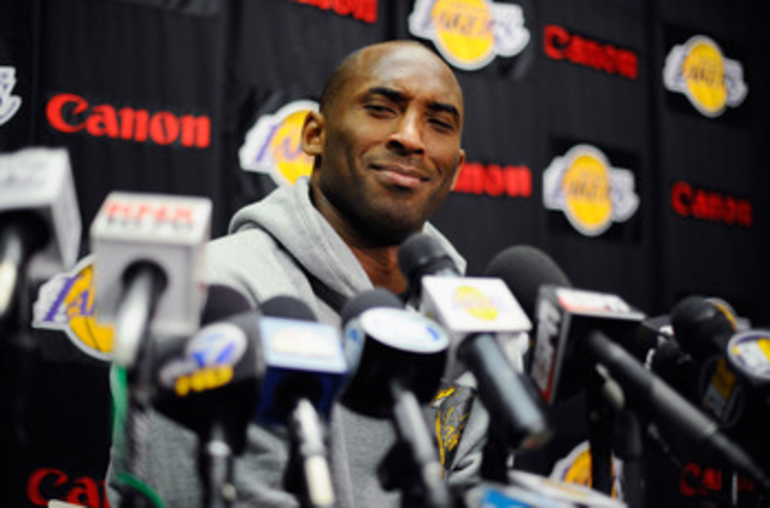 EL SEGUNDO, CA - MAY 11:  Kobe Bryant #24 of the Los Angeles Lakers speaks during a news conference at the Lakers training facility on May 11, 2011 in El Segundo, California. The Lakers were swept out of their best of seven series with the Dallas Maverick