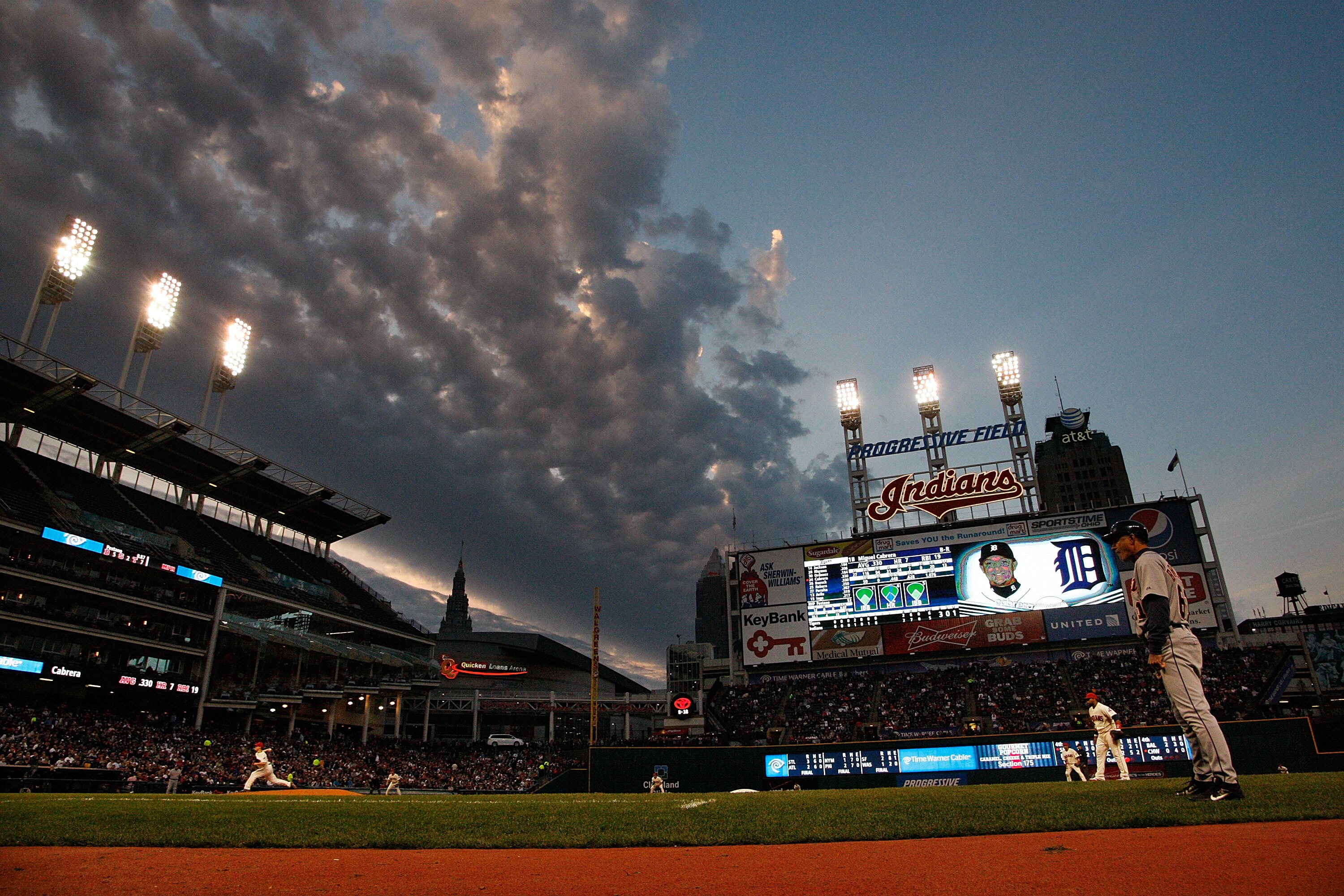 CLEVELAND - APRIL 30:  Vinnie Pestano #52 of the Cleveland Indians pitches against the Detroit Tigers during the game on April 30, 2011 at Progressive Field in Cleveland, Ohio.  (Photo by Jared Wickerham/Getty Images)
