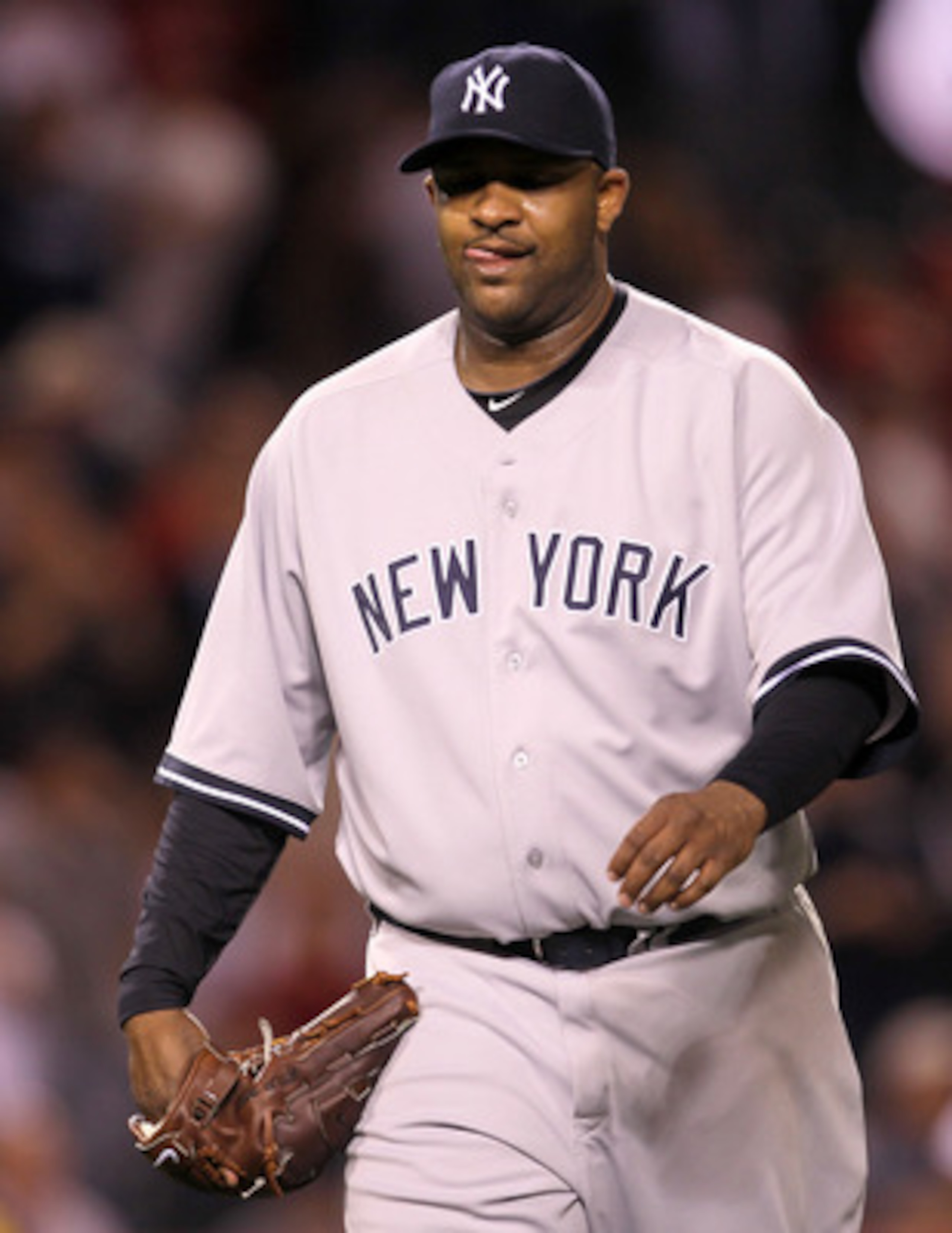 ANAHEIM, CA - JUNE 04:  Winning pitcher CC Sabathia #52 comes out of the game with two outs in the ninth inning against the Los Angeles Angels of Anaheim on June 4, 2011 at Angel Stadium in Anaheim, California.  The Yankees won 3-2.  (Photo by Stephen Dun
