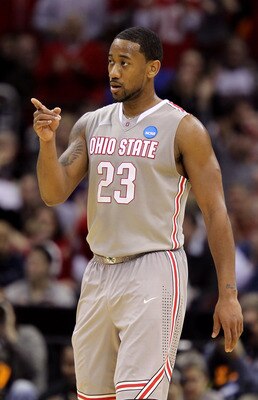 CLEVELAND, OH - MARCH 20: David Lighty #23 of the Ohio State Buckeyes reacts after a play in the second half against the George Mason Patriots during the third of the 2011 NCAA men's basketball tournament at Quicken Loans Arena on March 20, 2011 in Clevel CLEVELAND, OH - MARCH 20: David Lighty #23 of the Ohio State Buckeyes reacts after a play in the second half against the George Mason Patriots during the third of the 2011 NCAA men's basketball tournament at Quicken Loans Arena on March 20, 2011 in Clevel