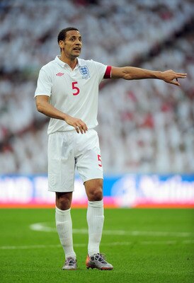 LONDON, ENGLAND - MAY 24: Rio Ferdinand of England in action during the International Friendly match between England and Mexico at Wembley Stadium on May 24, 2010 in London, England.  (Photo by Shaun Botterill/Getty Images)