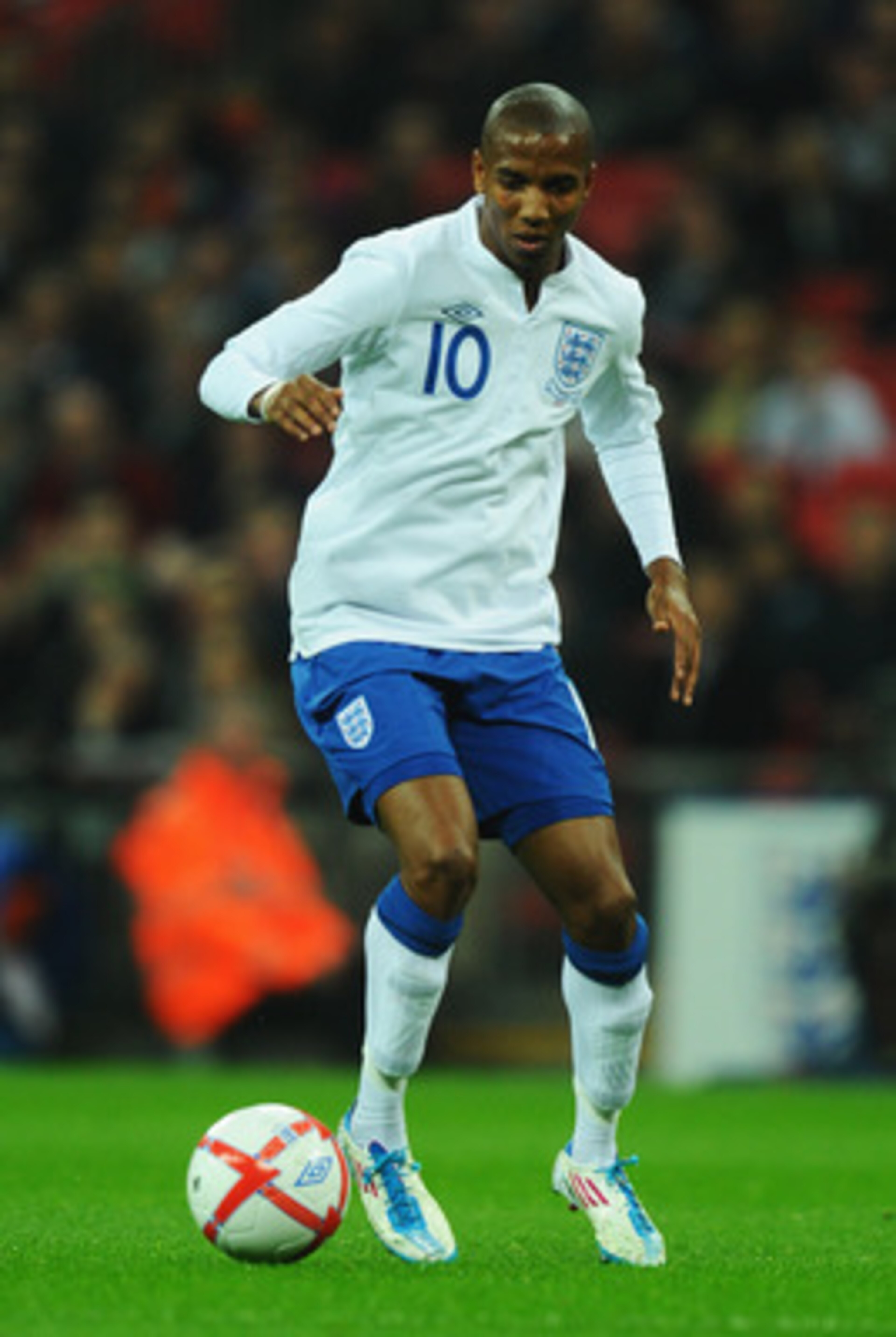 LONDON, ENGLAND - MARCH 29:  Ashley Young of England in action during the international friendly match between England and Ghana at Wembley Stadium on March 29, 2011 in London, England.  (Photo by Mike Hewitt/Getty Images)