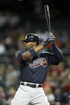 PHOENIX, AZ - MAY 18:  Jason Heyward #22 of the Atlanta Braves bats against the Arizona Diamondbacks during the Major League Baseball game at Chase Field on May 18, 2011 in Phoenix, Arizona.  The Diamondbacks defeated the Braves 5-4 in eleven innings.  (P