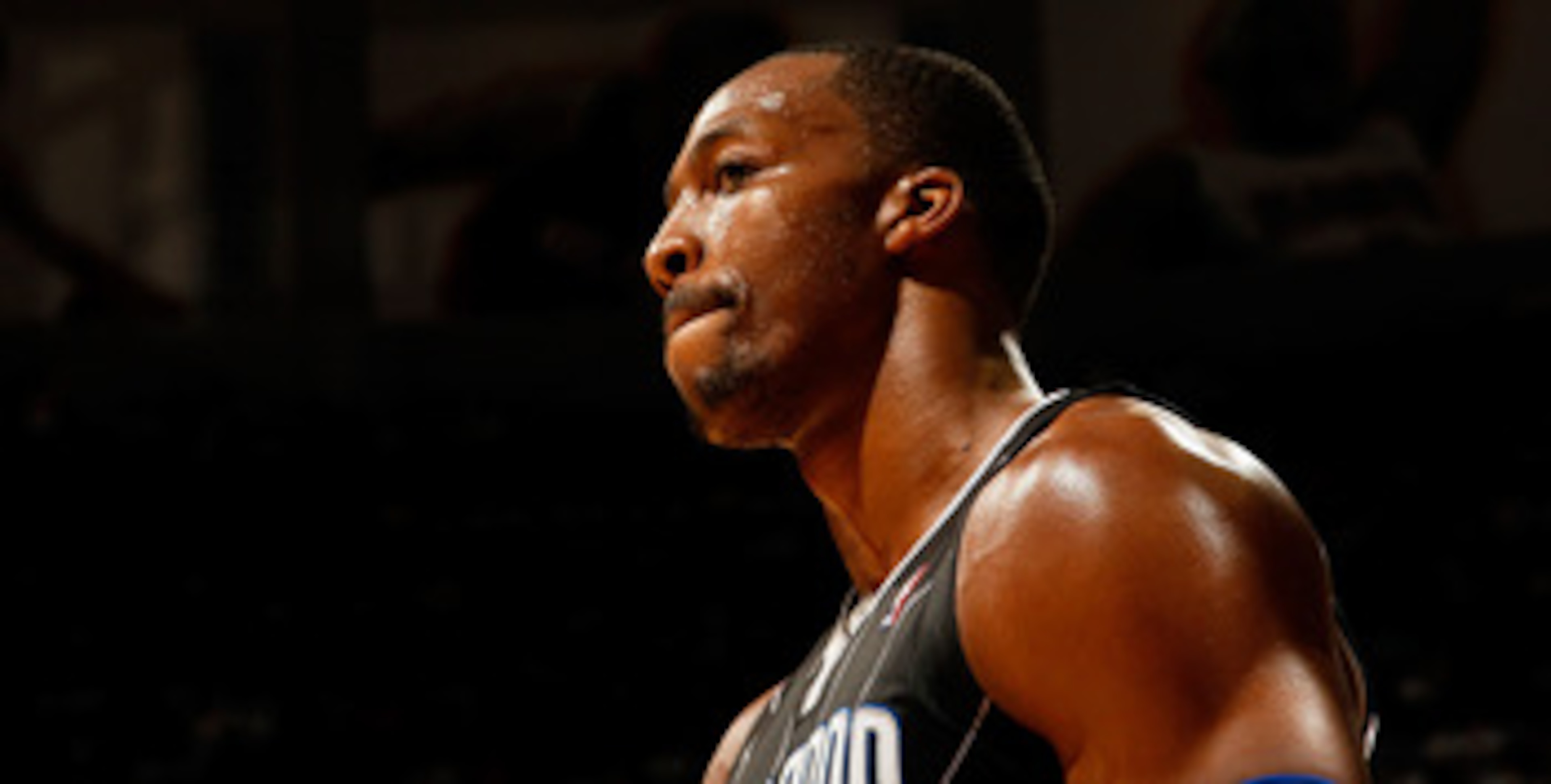 ATLANTA, GA - APRIL 28:  Dwight Howard #12 of the Orlando Magic reacts after a turnover to the Atlanta Hawks during Game Six of the Eastern Conference Quarterfinals in the 2011 NBA Playoffs at Philips Arena on April 28, 2011 in Atlanta, Georgia.  NOTE TO