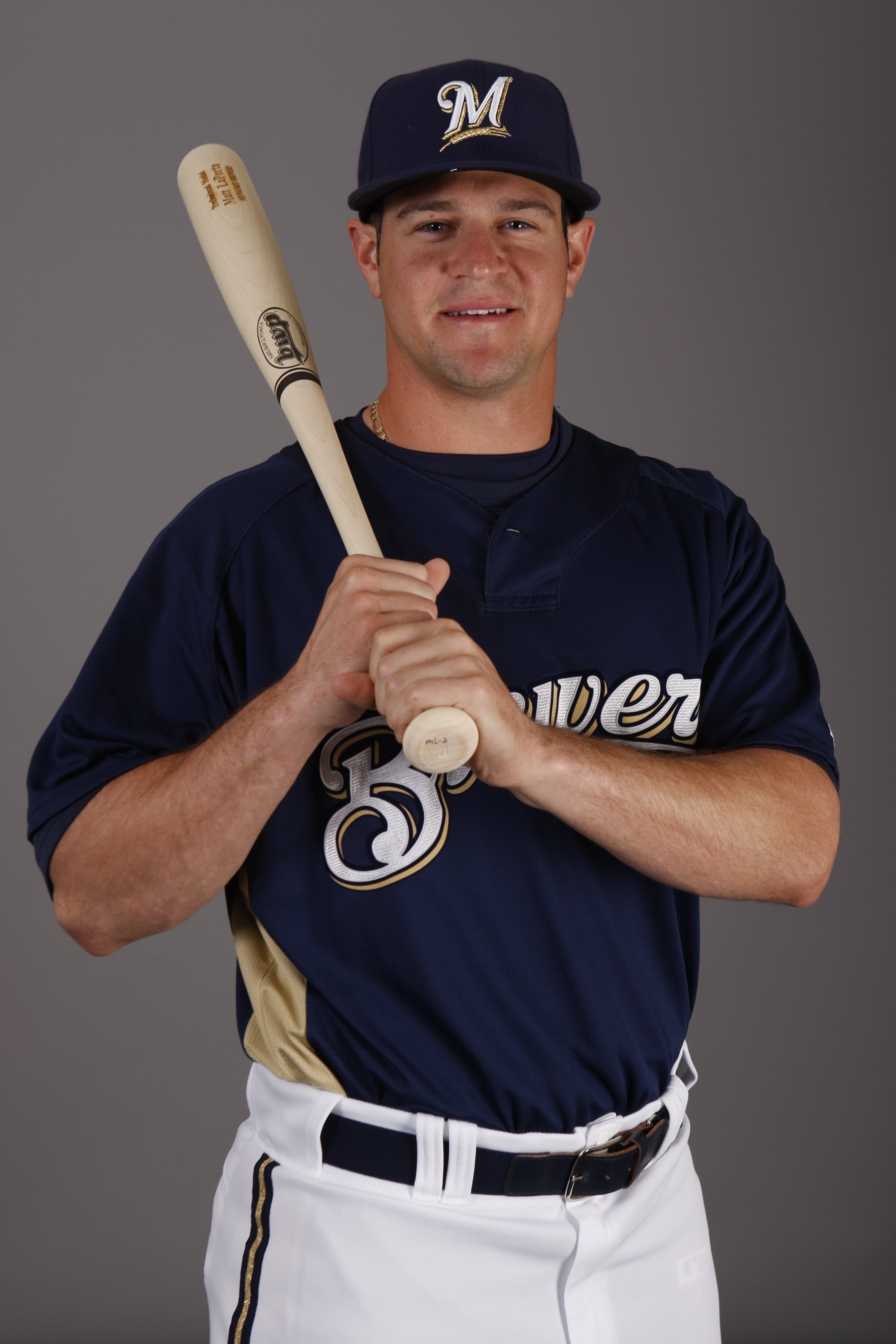 MARYVALE, AZ - FEBRUARY 26:  Matt LaPorta #79  poses for a photo during the Milwaukee Brewers Spring Training Photo Day at Maryvale Baseball Park on February 26, 2008 in Maryvale, Arizona.  (Photo by Chris Graythen/Getty Images)