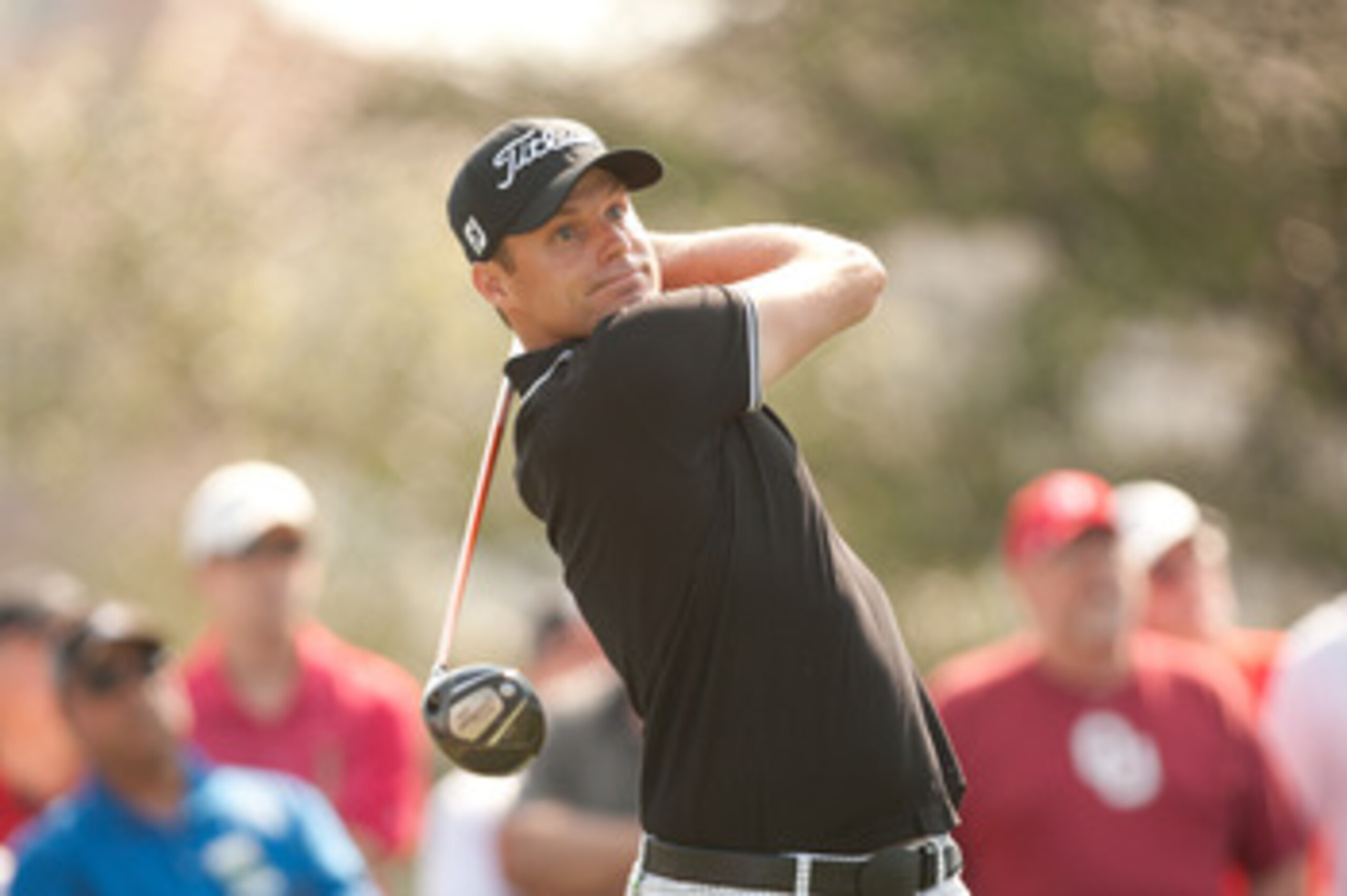 IRVING, TX - MAY 27: Nick Watney follows through on a tee shot during the second round of the HP Byron Nelson Championship at TPC Four Seasons at Las Colinas on May 27, 2011 in Irving, Texas. (Photo by Darren Carroll/Getty Images)