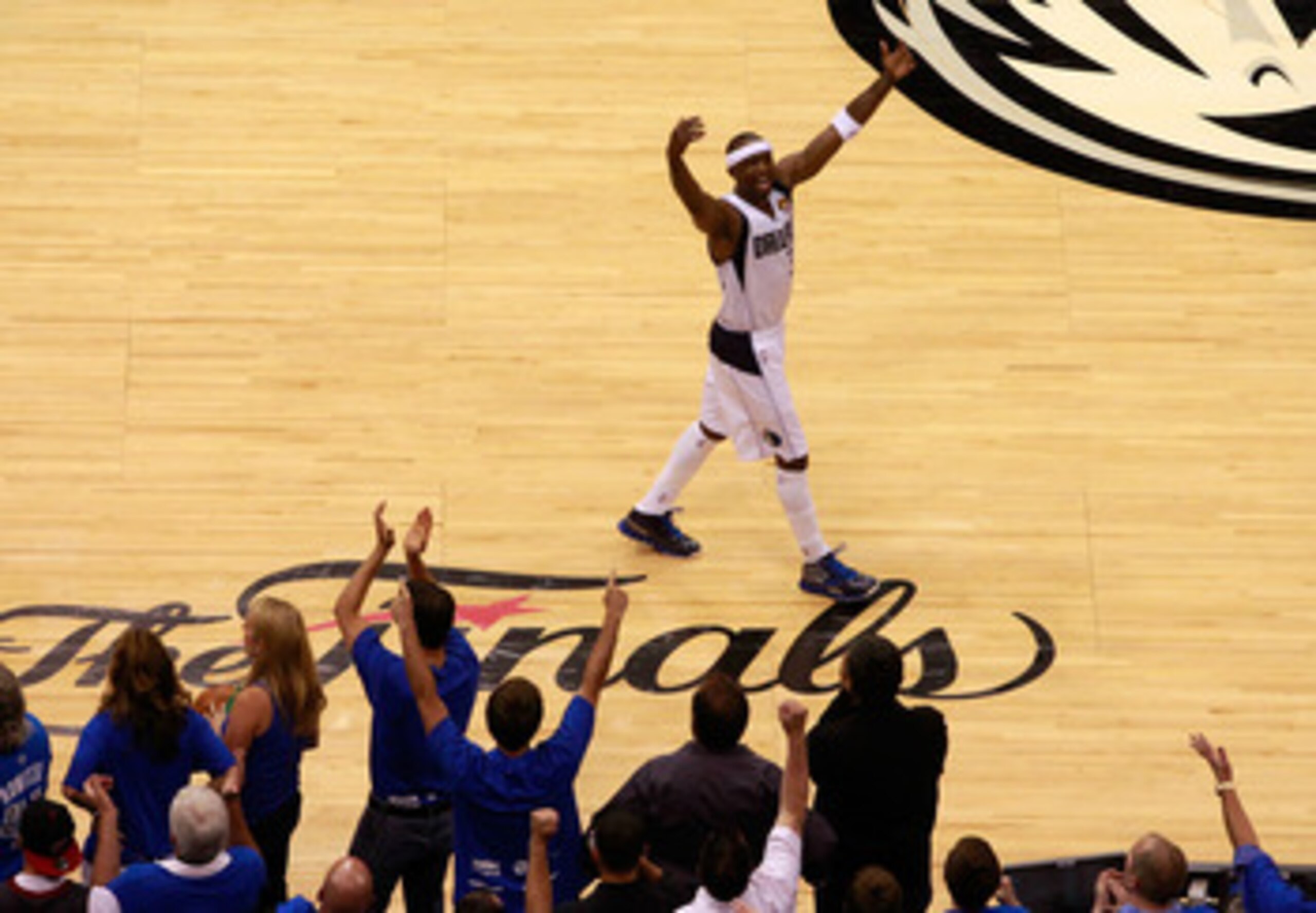 DALLAS, TX - JUNE 05:  Jason Terry #31 of the Dallas Mavericks reacts against the Miami Heat in Game Three of the 2011 NBA Finals at American Airlines Center on June 5, 2011 in Dallas, Texas.  NOTE TO USER: User expressly acknowledges and agrees that, by