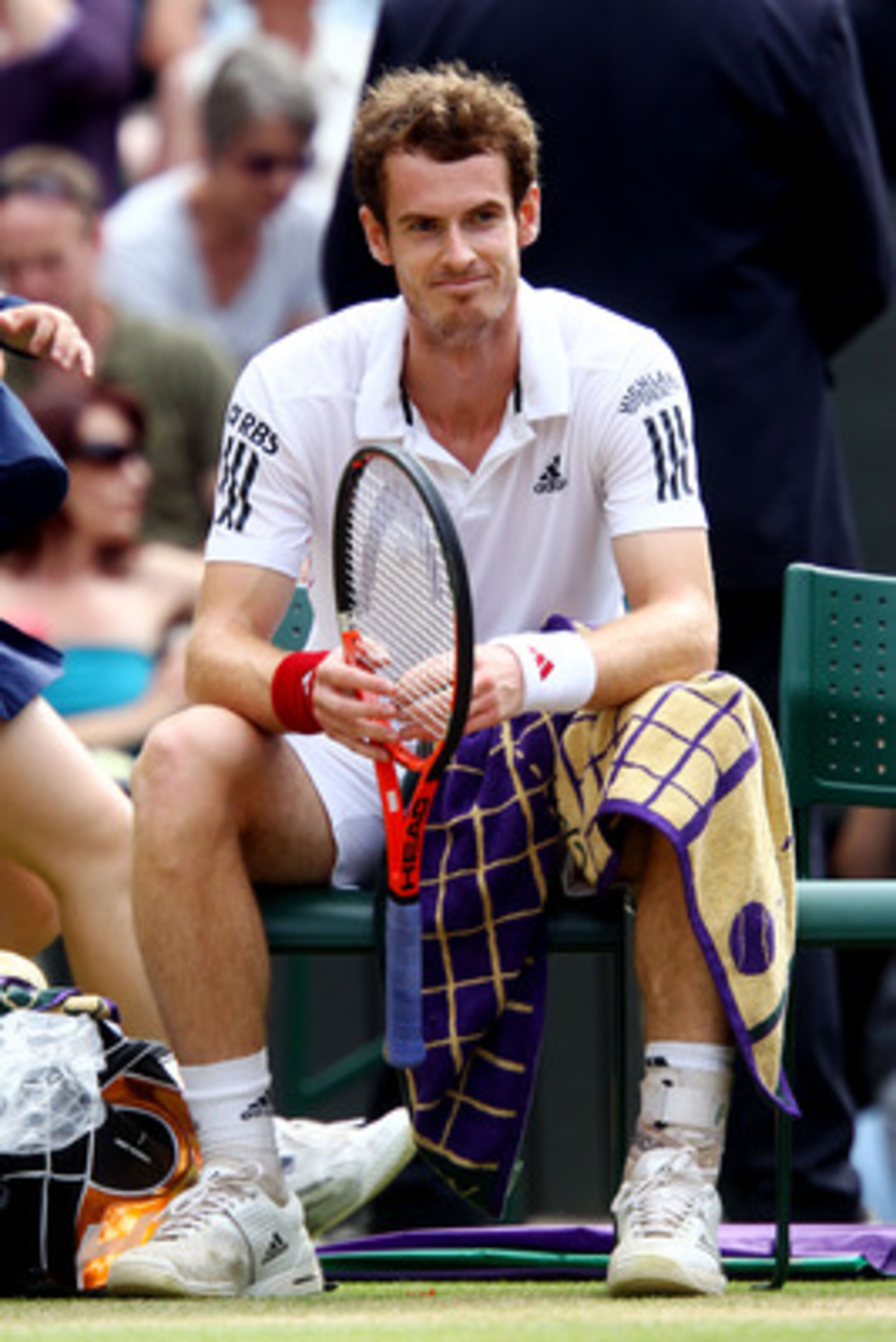 LONDON, ENGLAND - JULY 02:  Andy Murray of Great Britain reacts during the Men's Semi Final match against Rafael Nadal of Spain on Day Eleven of the Wimbledon Lawn Tennis Championships at the All England Lawn Tennis and Croquet Club on July 2, 2010 in Lon