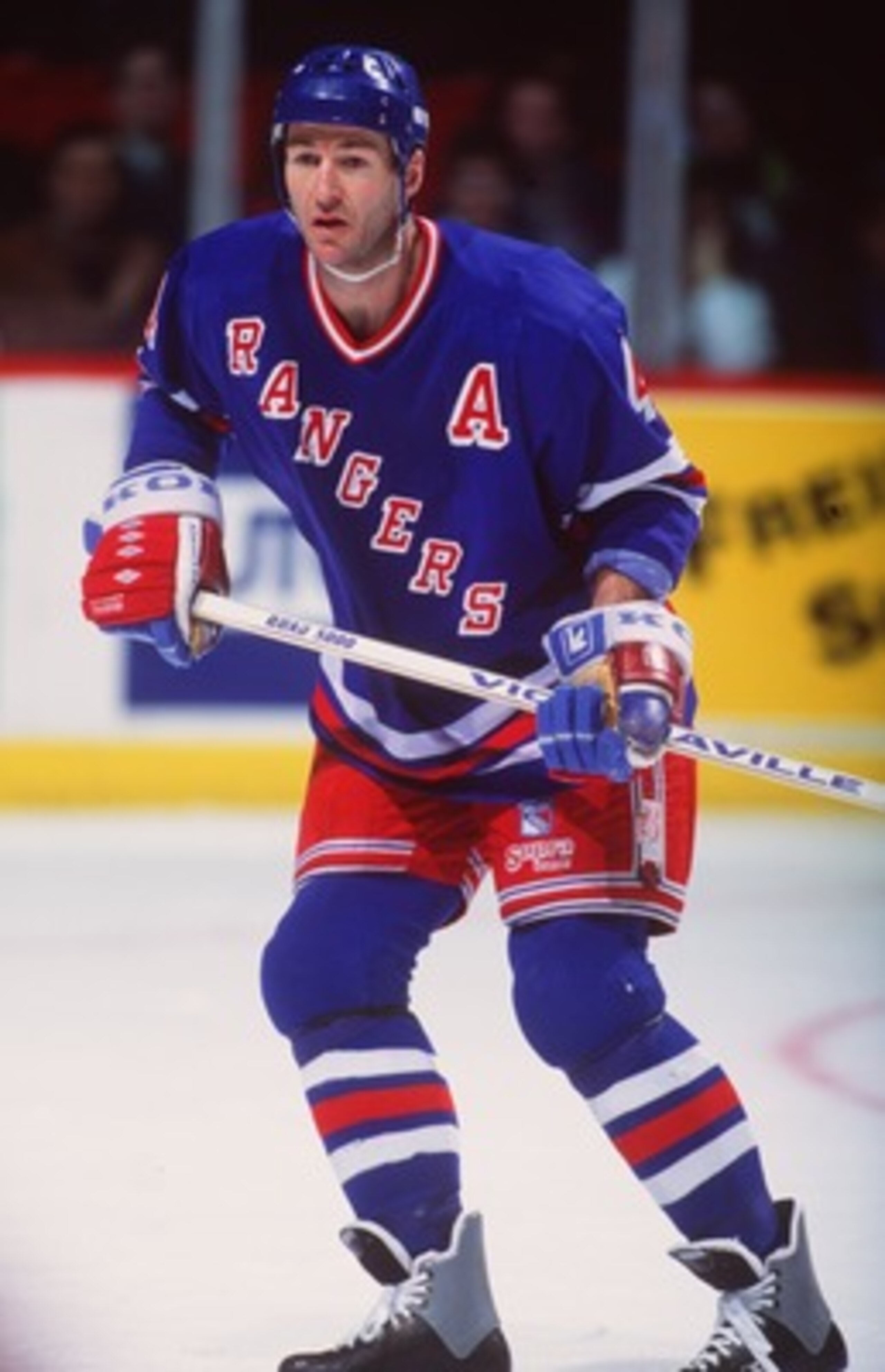 1994: DEFENSEMAN KEVIN LOWE OF THE NEW YORK RANGERS IN ACTION AGAINST THE CANADIENS AT THE FORUM IN MONTREAL.  Mandatory Credit: Robert Laberge/ALLSPORT