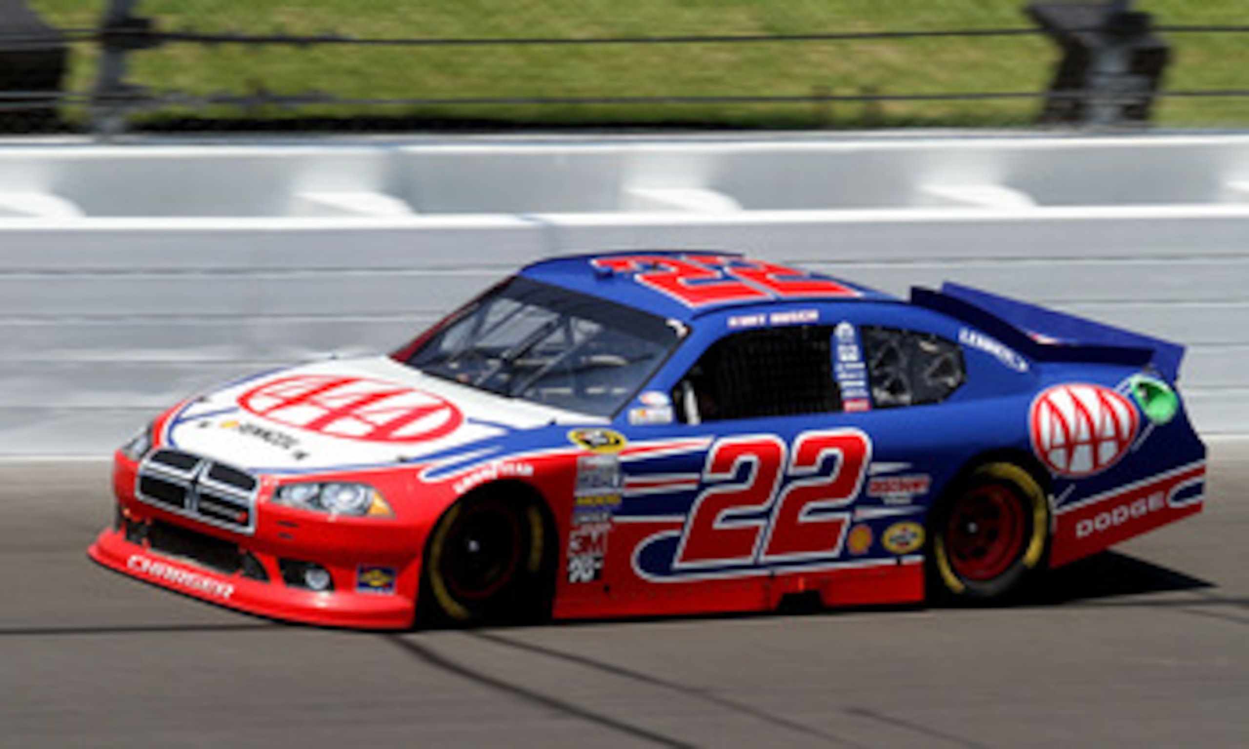 KANSAS CITY, KS - JUNE 05:  Kurt Busch, driver of the #22 AAA Dodge, races during the NASCAR Sprint Cup Series STP 400 at Kansas Speedway on June 5, 2011 in Kansas City, Kansas.  (Photo by Jerry Markland/Getty Images for NASCAR)